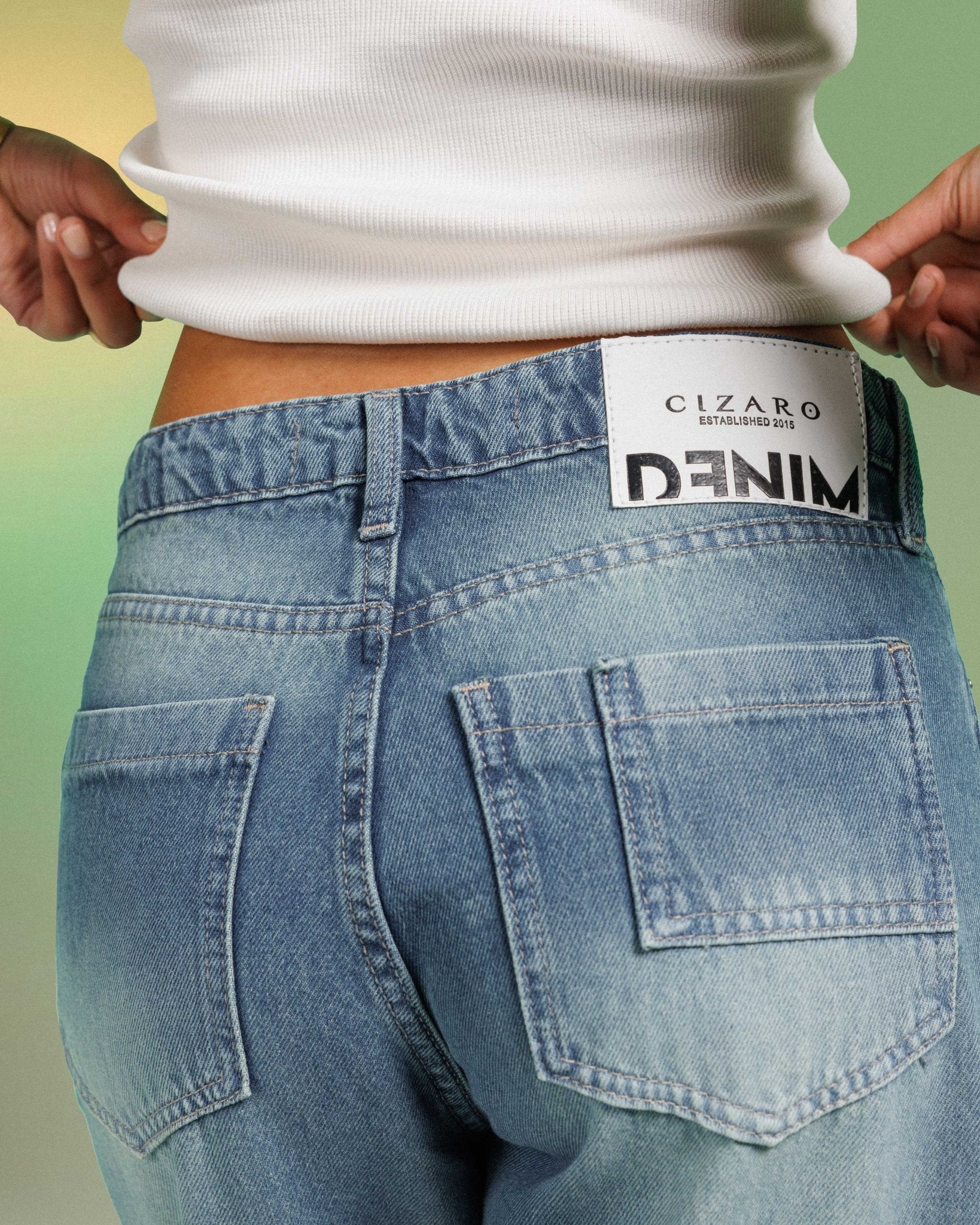Unisex | Wide Leg - Vintage Deep Blue Jeans Wide-Leg CIZARO - Cizaro Jeans