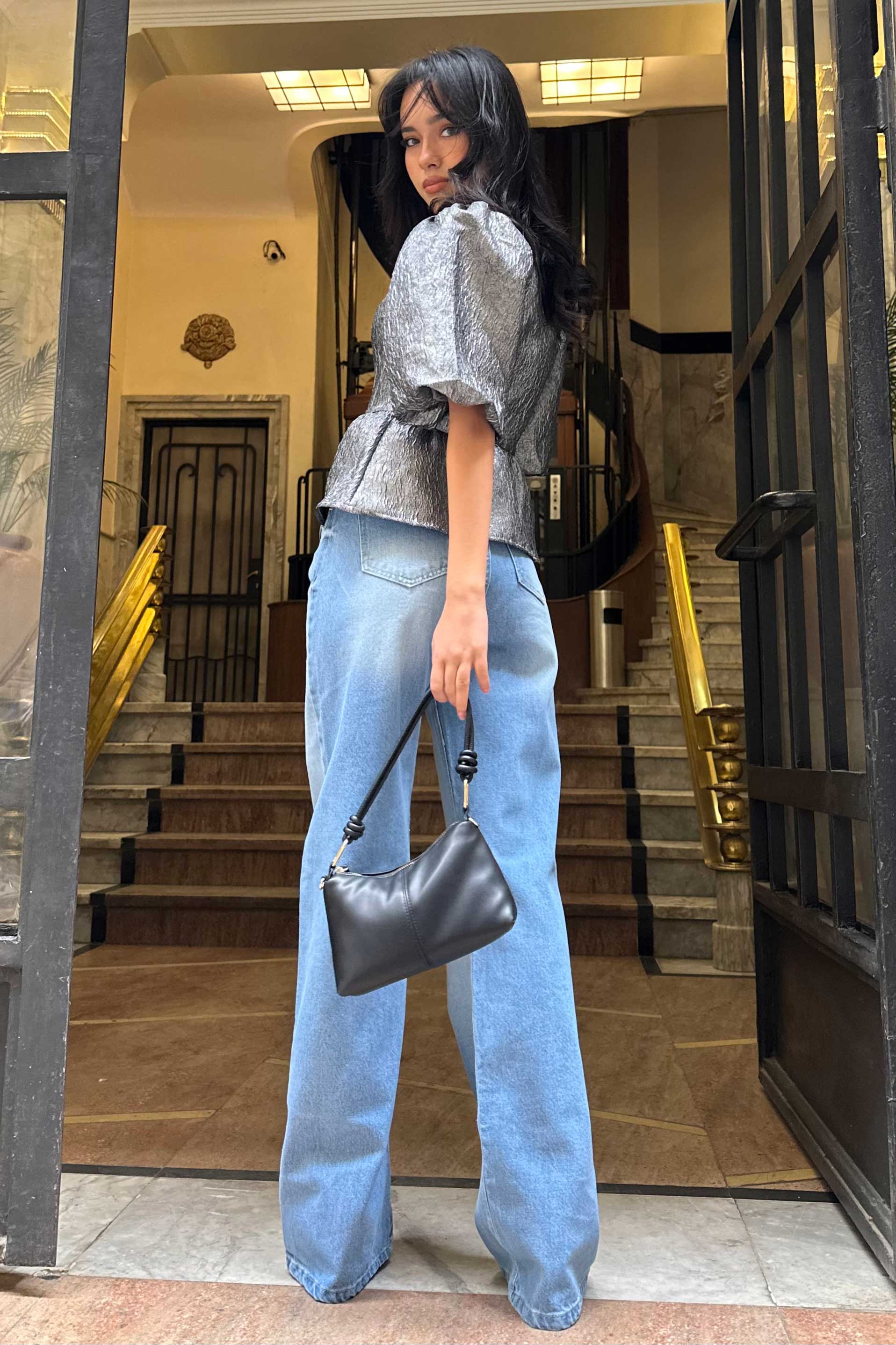 Wide-Leg - High-Waist Light Blue Jeans Wide-Leg CIZARO - Cizaro Jeans