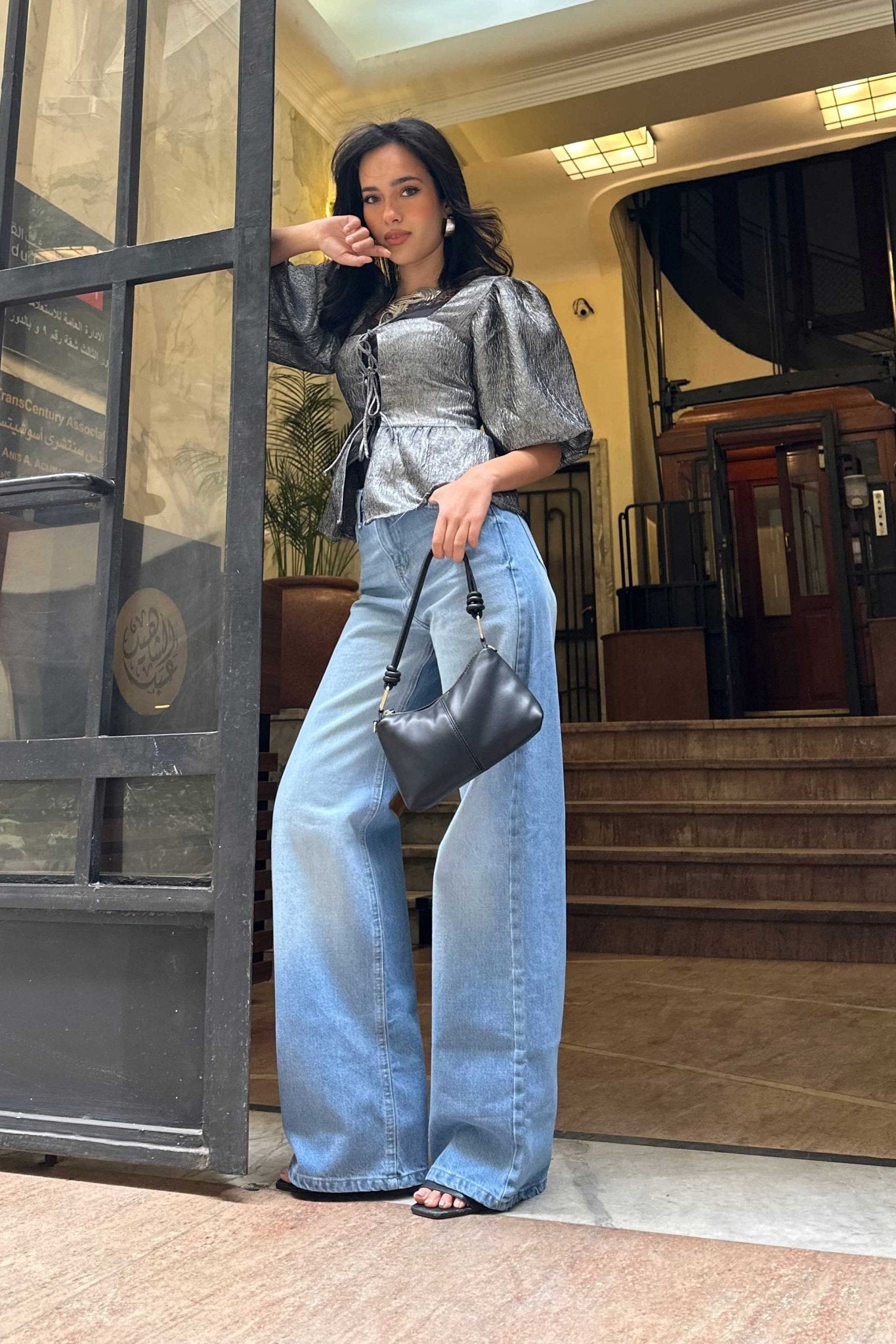 Wide-Leg - High-Waist Light Blue Jeans Wide-Leg CIZARO - Cizaro Jeans