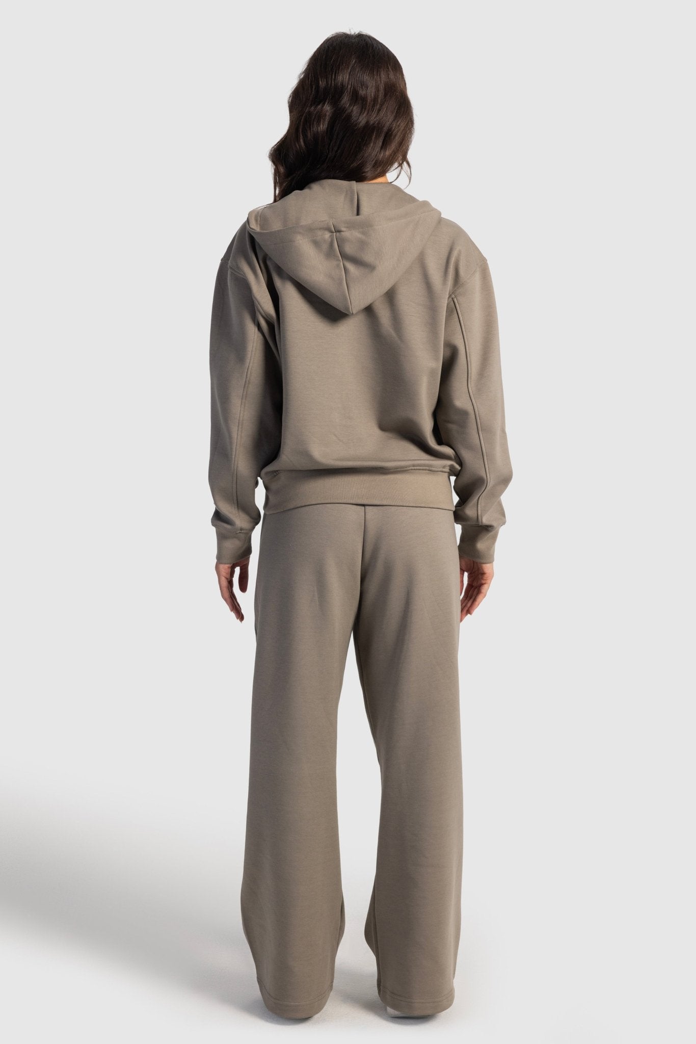 Full-Zip Oversized Hoodie – Olive Hoodie CIZARO - Cizaro Jeans