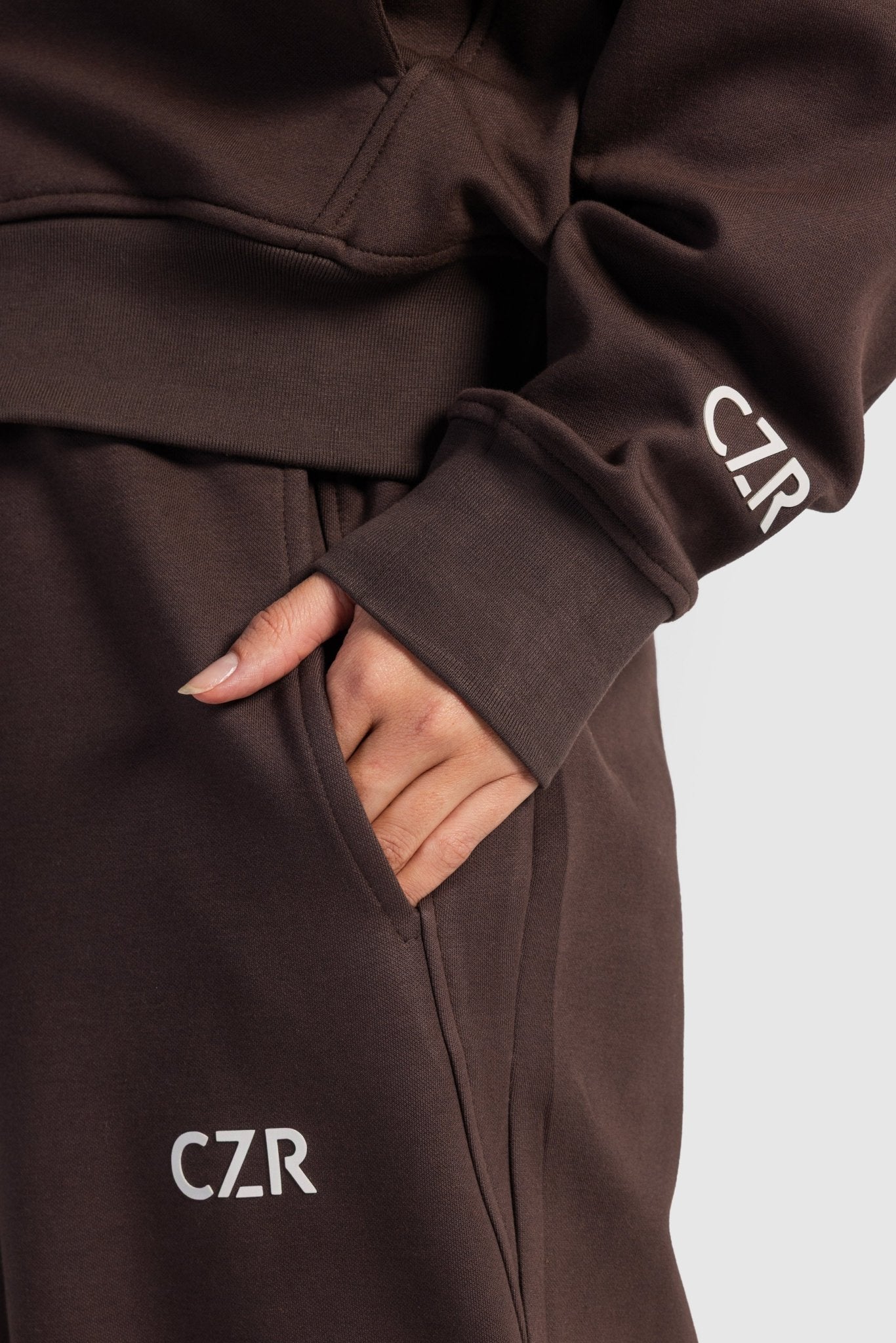 Relaxed Fit Wide-Leg Sweatpants – Brown pants CIZARO - Cizaro Jeans