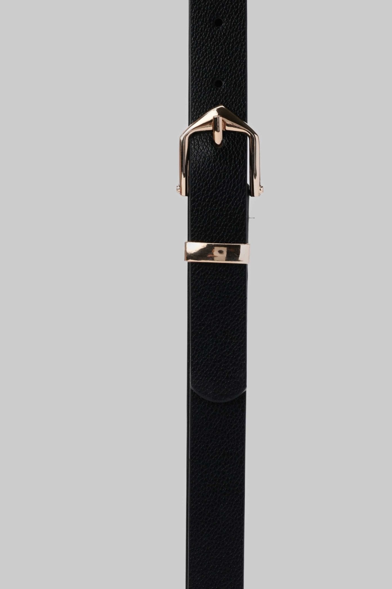 Belt | Black Classic Buckle Faux Leather Belt Belt CZBELT - Cizaro Jeans