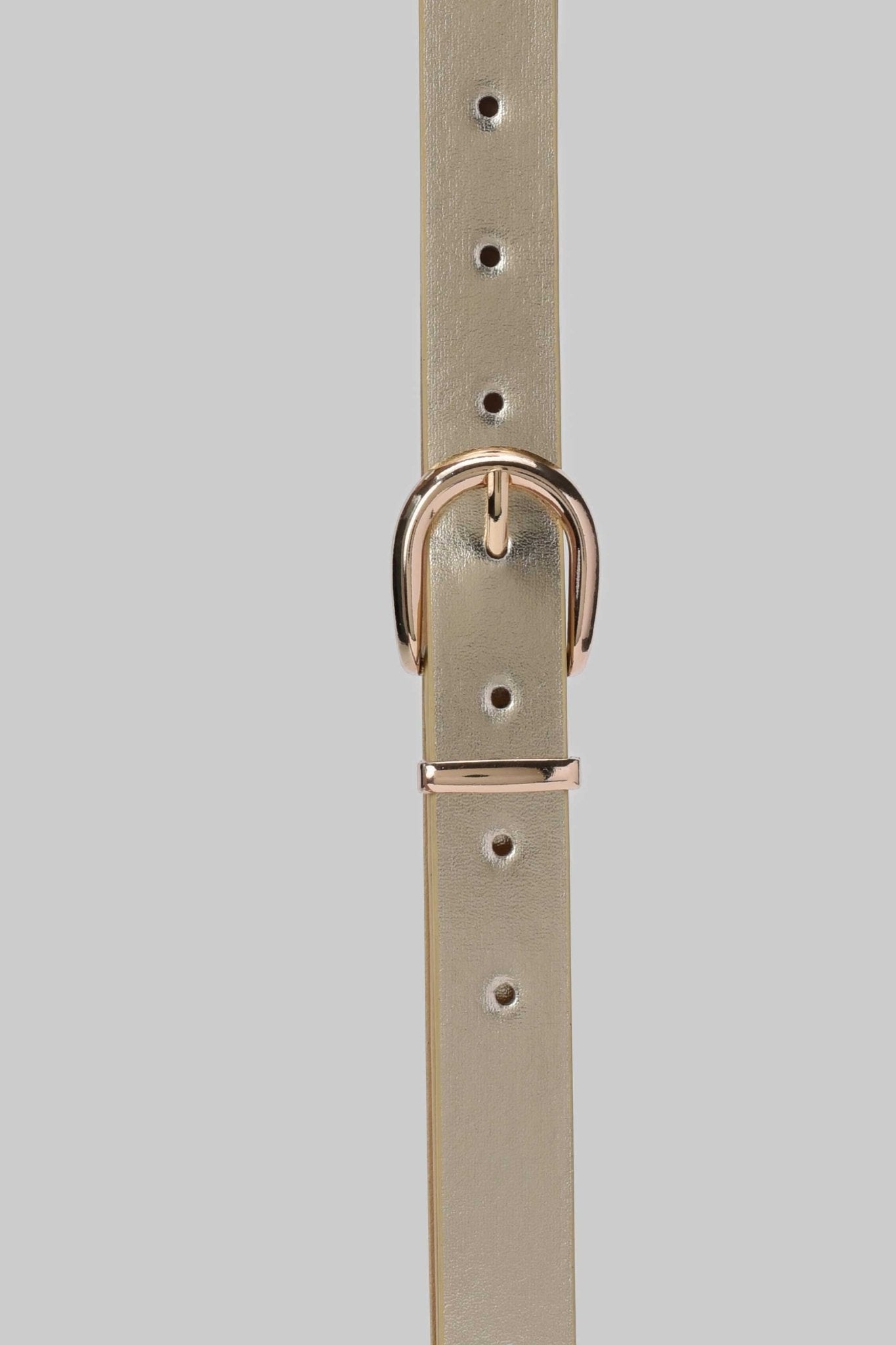 Belt | Metallic Gold Faux Leather Belt Belt CZBELT - Cizaro Jeans