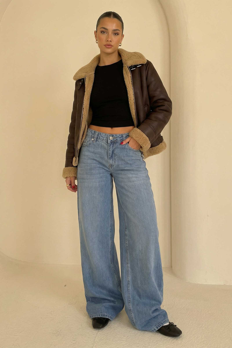 Super Baggy – Low-Waist Powder Blue Jeans Super Baggy CIZARO - Cizaro Jeans