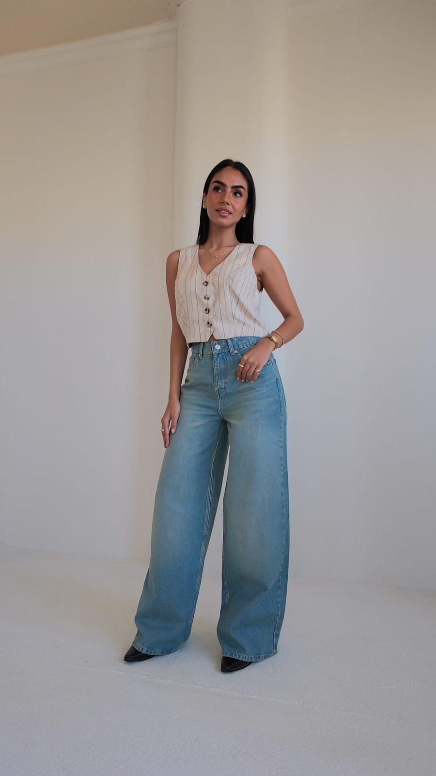 Super Baggy High-Waist Vintage Sky Blue Jeans