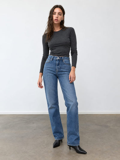 Straight High-Waist – Ocean Blue Jeans Straight CIZARO - Cizaro Jeans