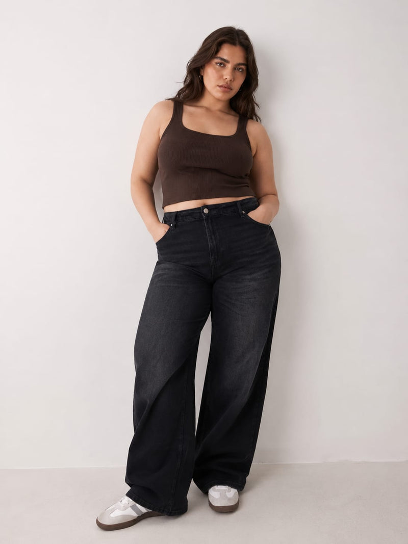 Super Baggy High-Waist Black Jeans Super Baggy CIZARO - Cizaro Jeans