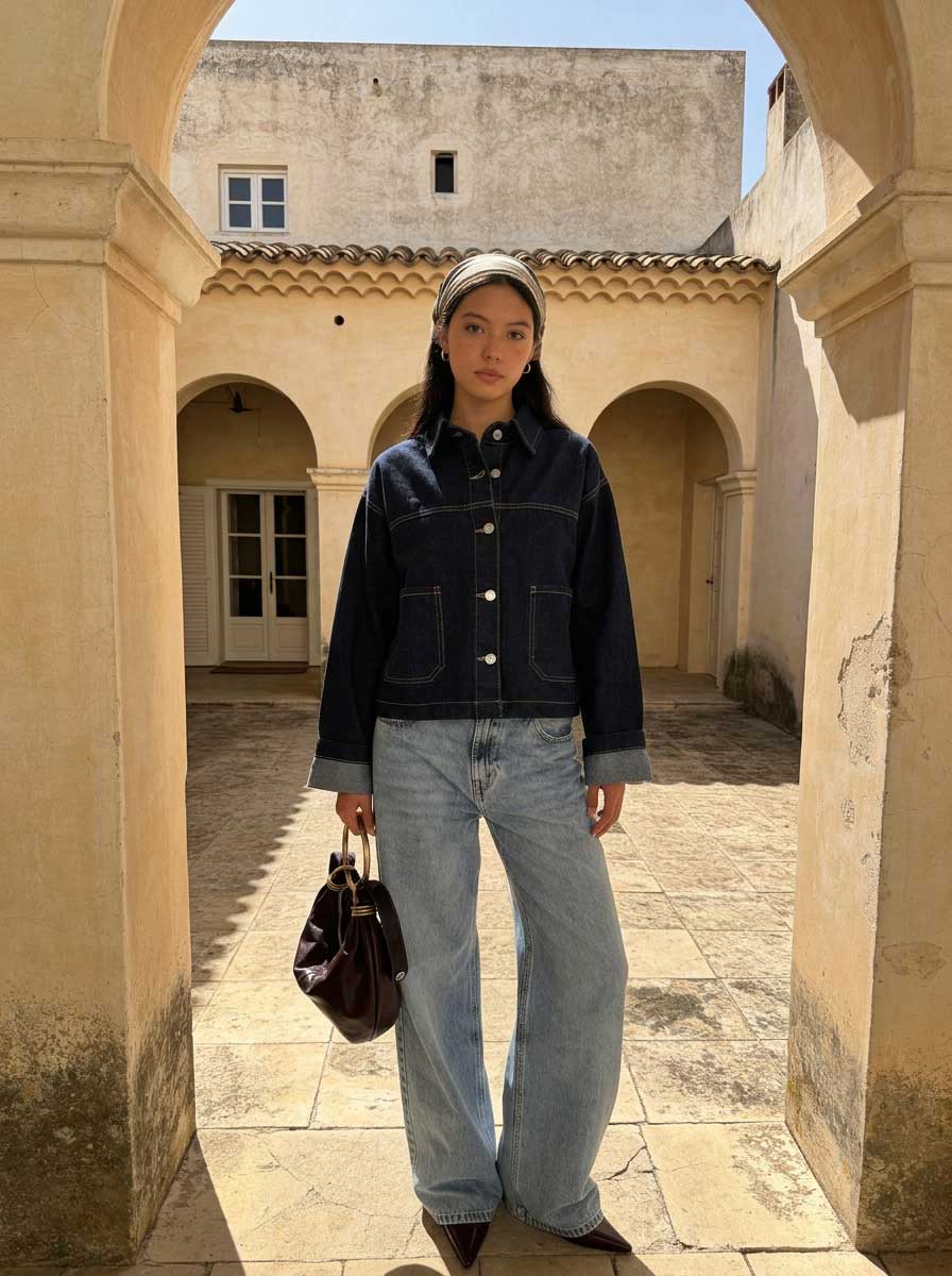 Modern Ease Raw Denim Jacket – Deep Indigo