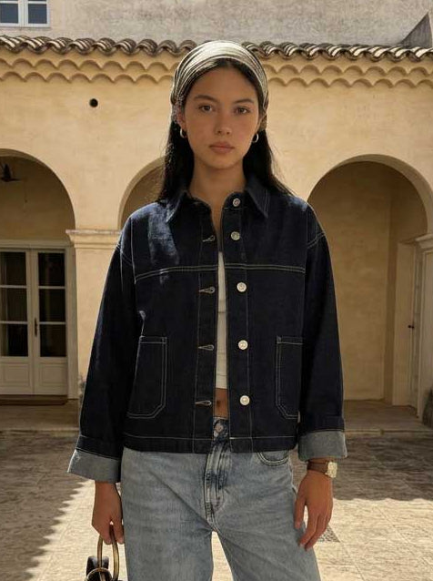Modern Ease Raw Denim Jacket – Deep Indigo Jacket CIZARO - Cizaro Jeans