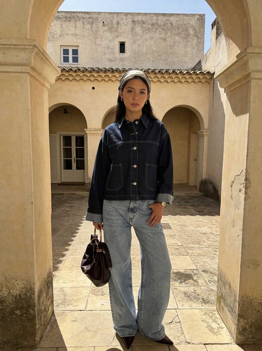 Modern Ease Raw Denim Jacket – Deep Indigo