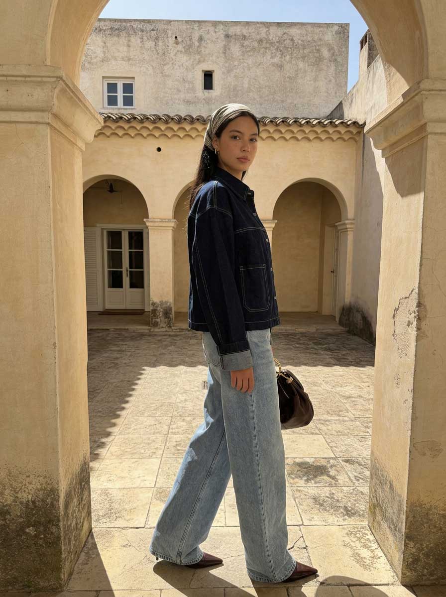 Modern Ease Raw Denim Jacket – Deep Indigo