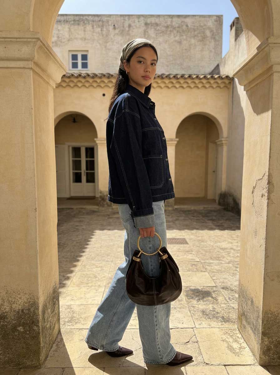 Modern Ease Raw Denim Jacket – Deep Indigo