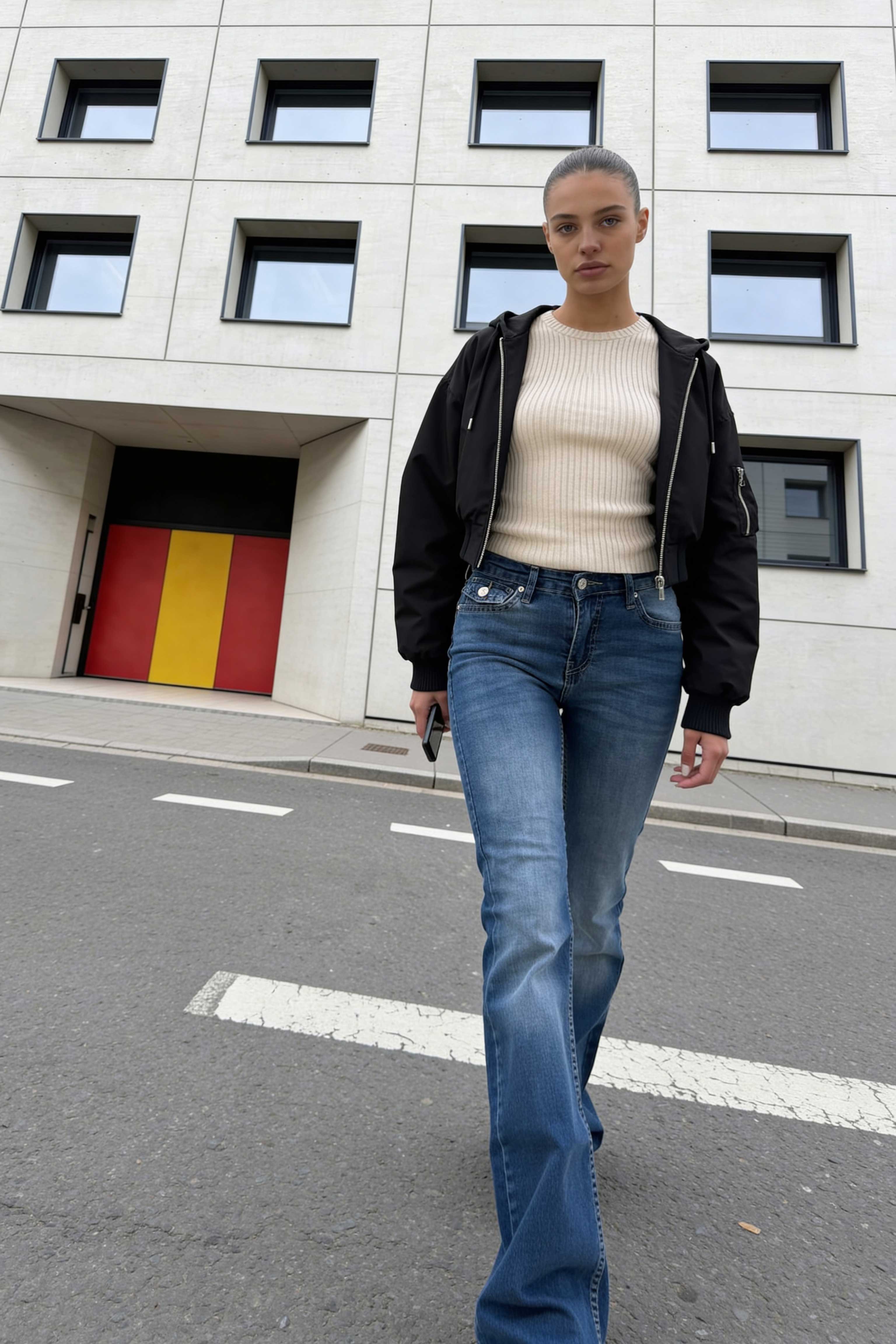 Flare Flap pocket , low waist
Marine Blue jeans