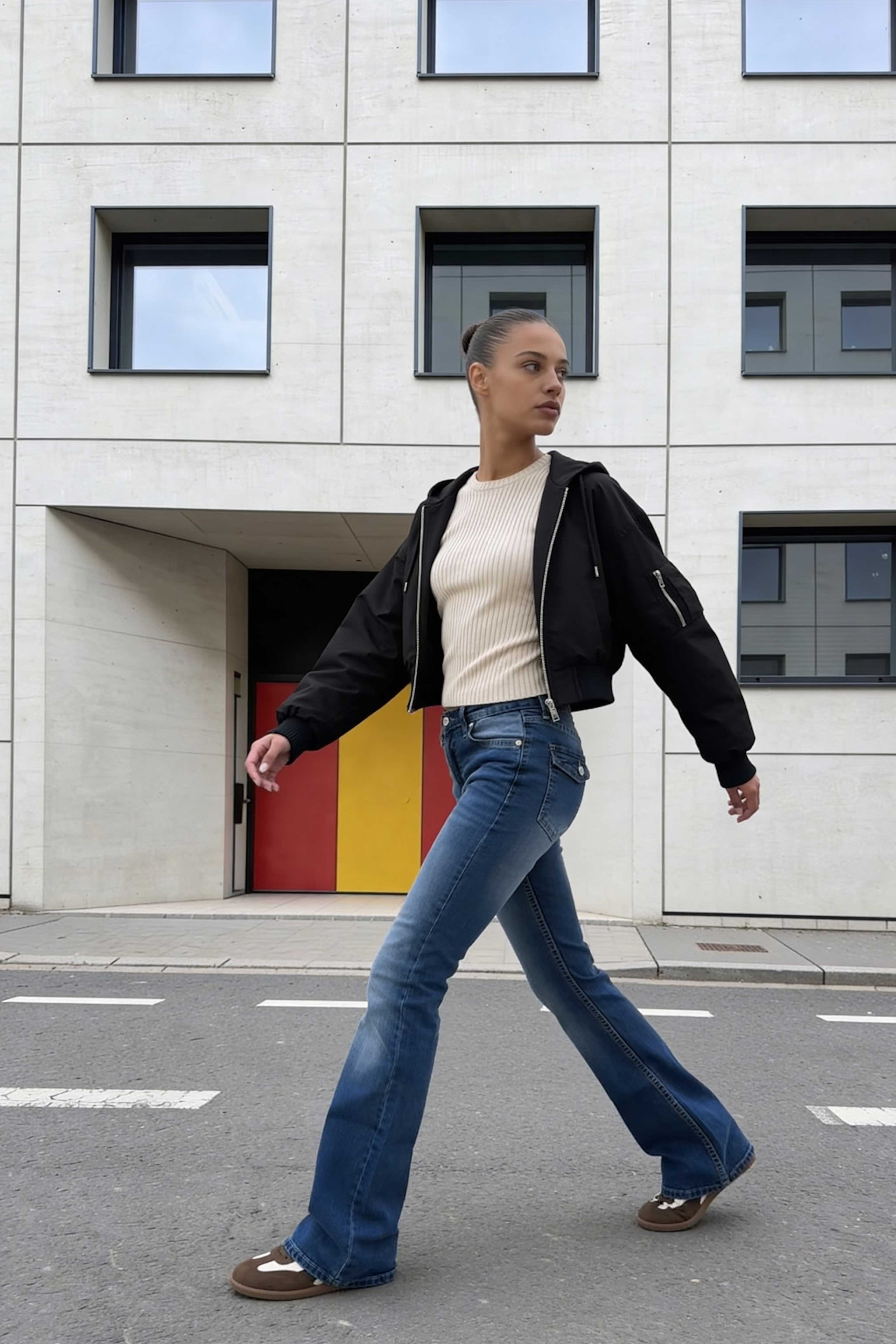 Flare Flap pocket , low waist
Marine Blue jeans