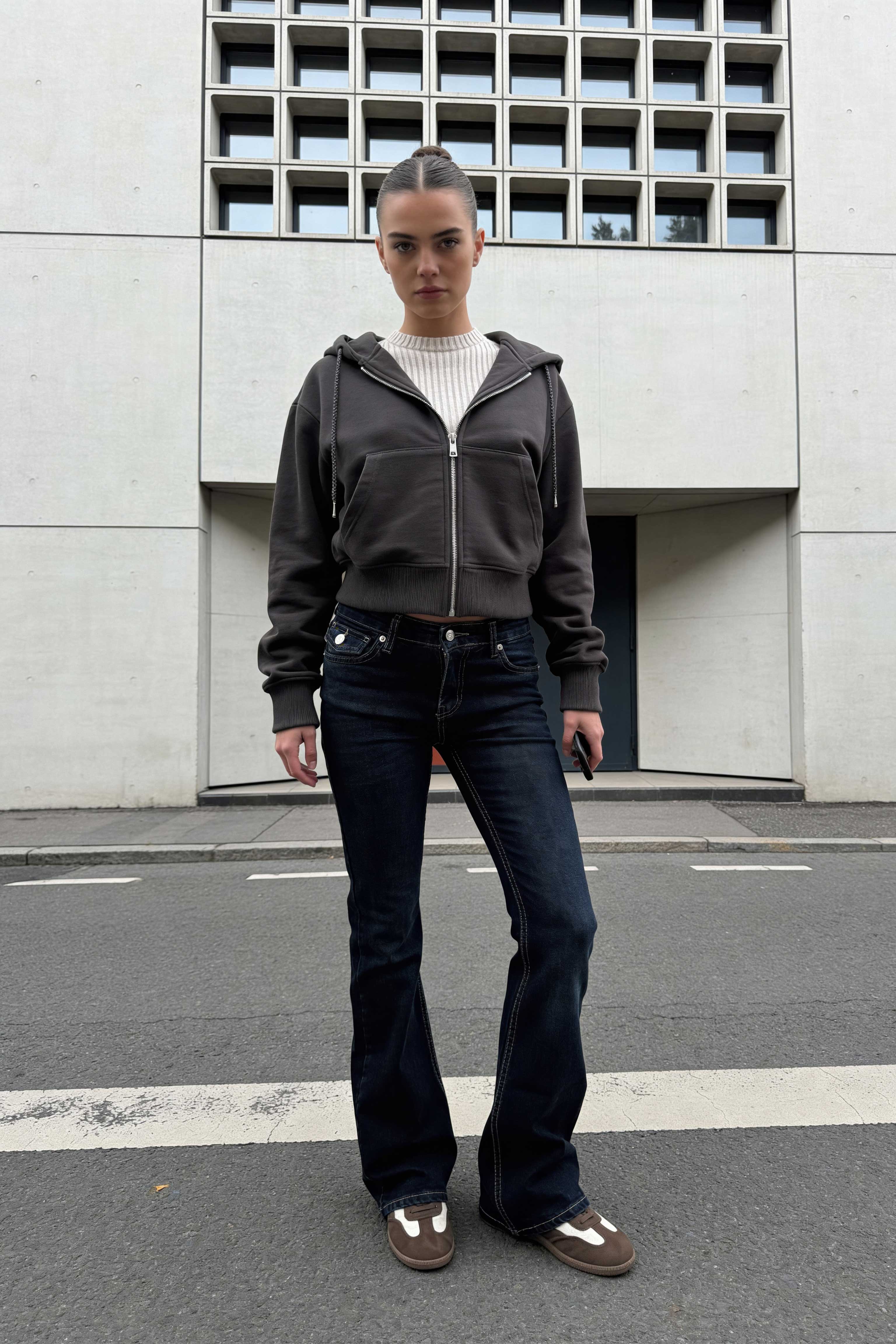 Flare – Low-Waist Deep Vintage Green Jeans