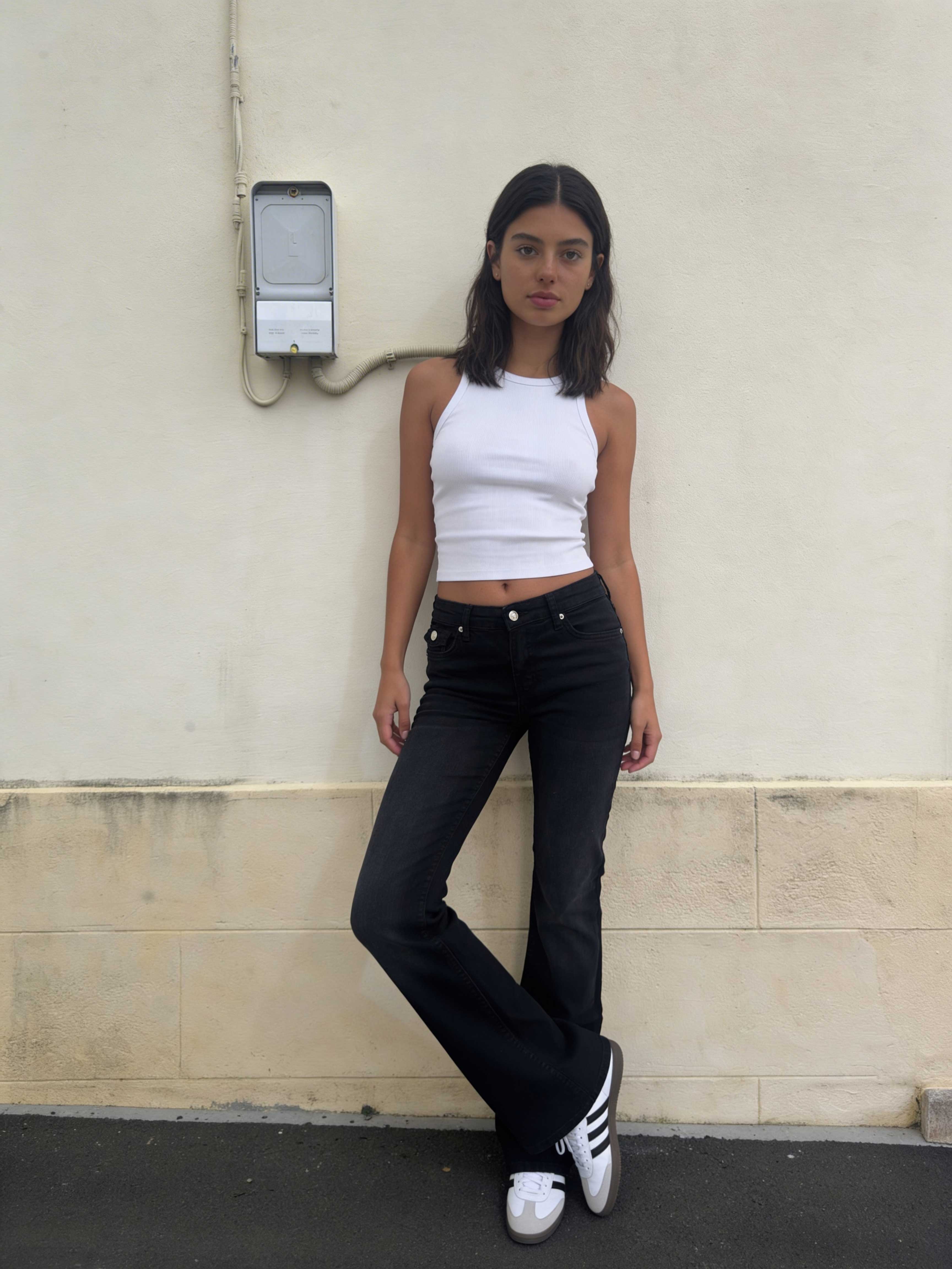 Flare – Low-Waist Washed Black Flap Pocket Jeans Flare CIZARO - Cizaro Jeans