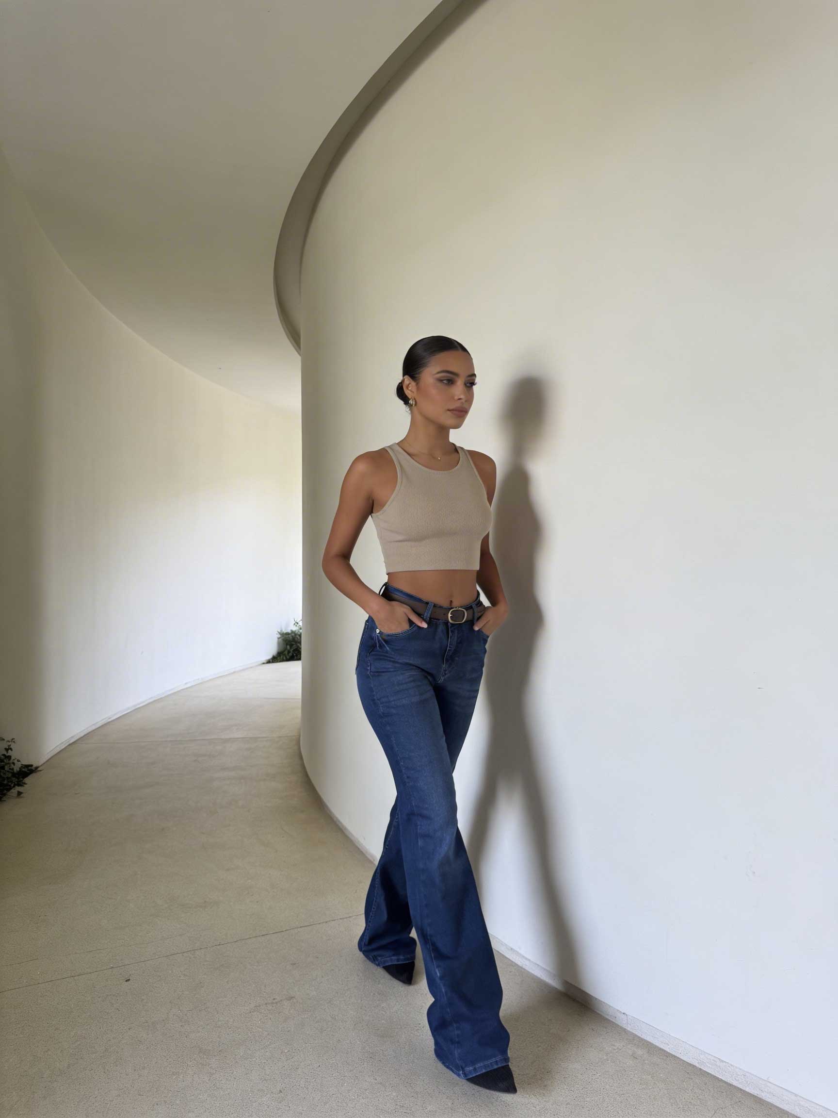 Flare High Waist – Ocean Blue Jeans flare CIZARO - Cizaro Jeans