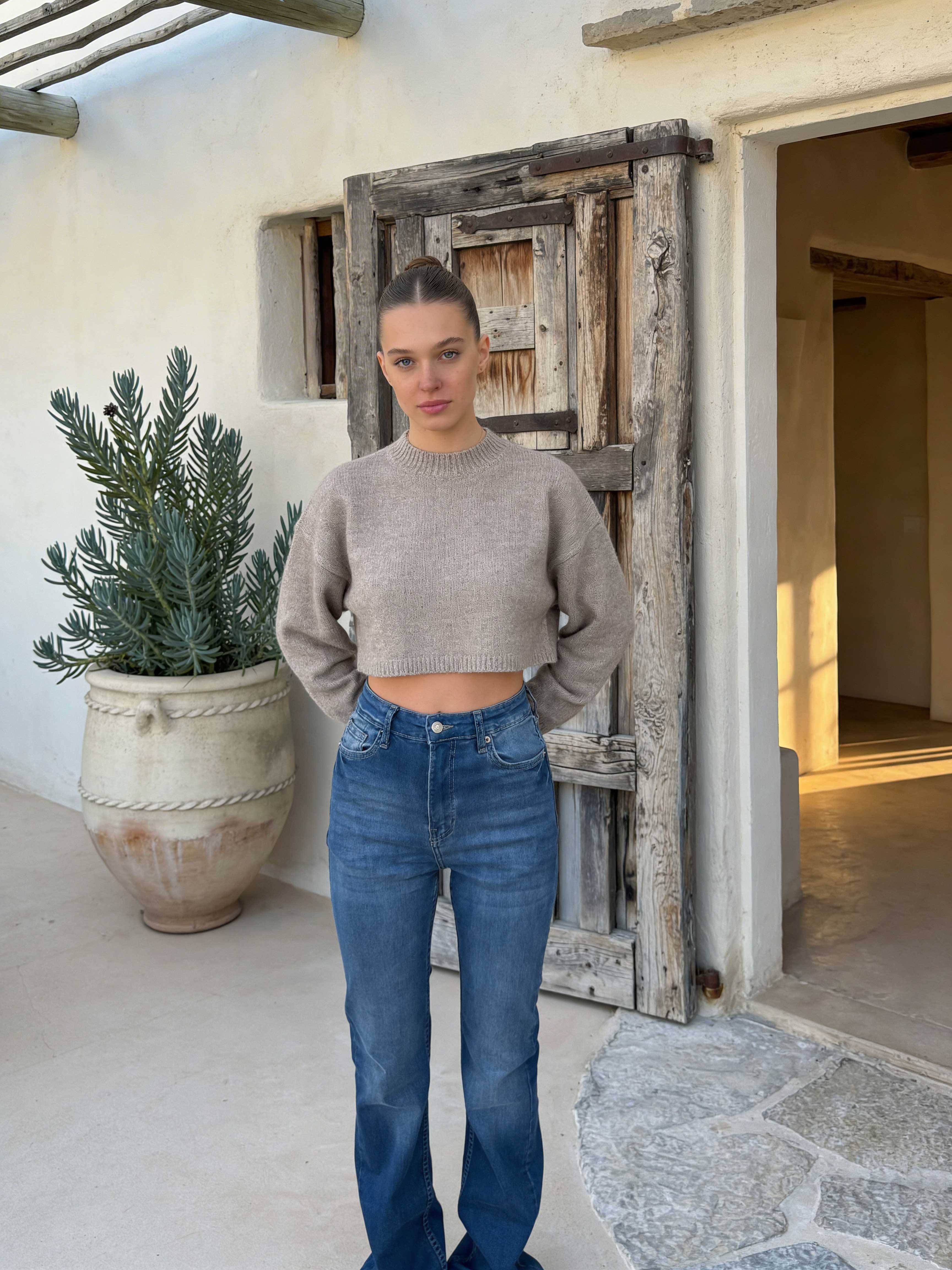 Flare – High-Waist Mid Vintage Blue Jeans Flare CIZARO - Cizaro Jeans