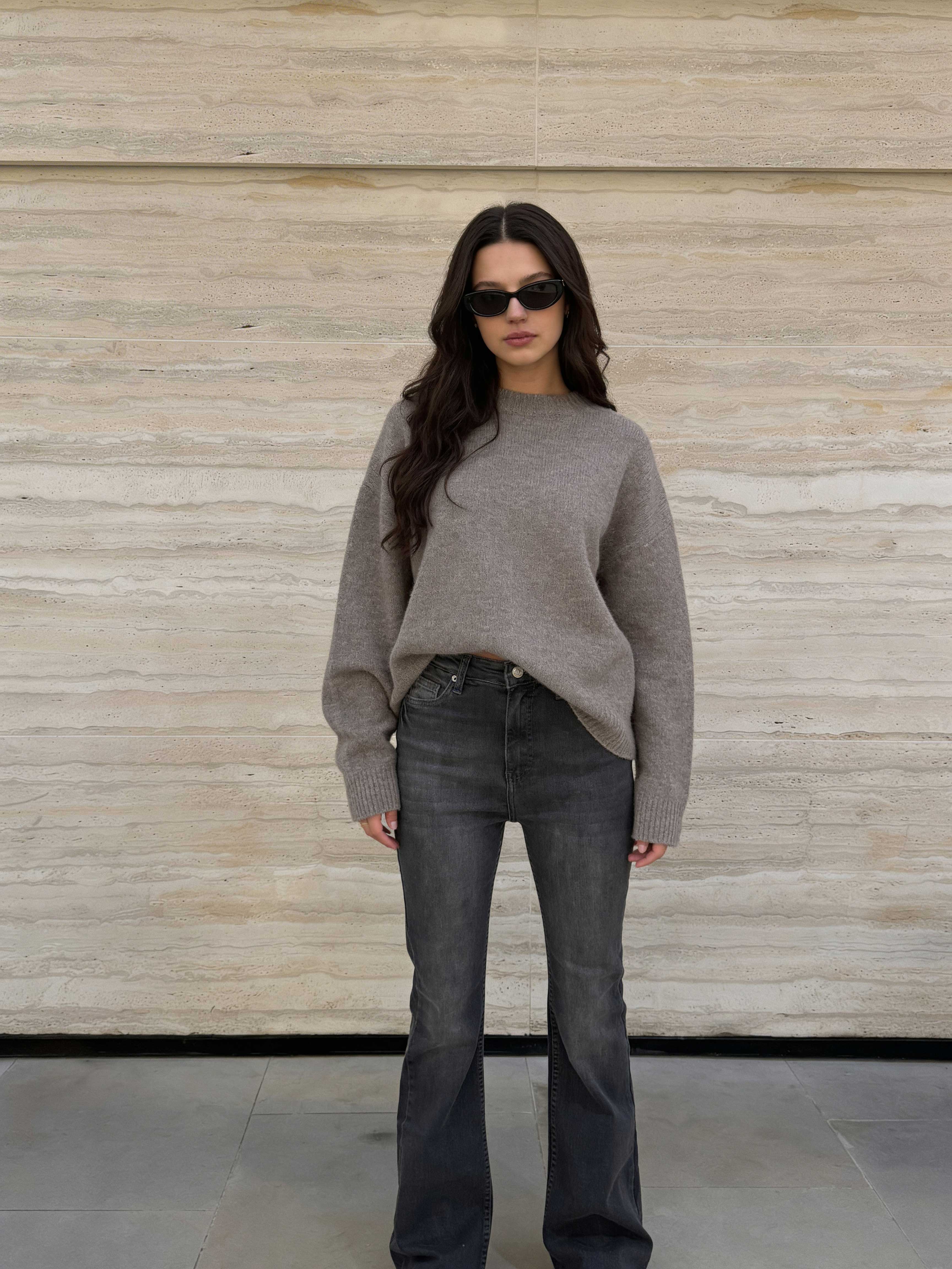 Flare - High-Waist Ash Black Jeans Flare CIZARO - Cizaro Jeans