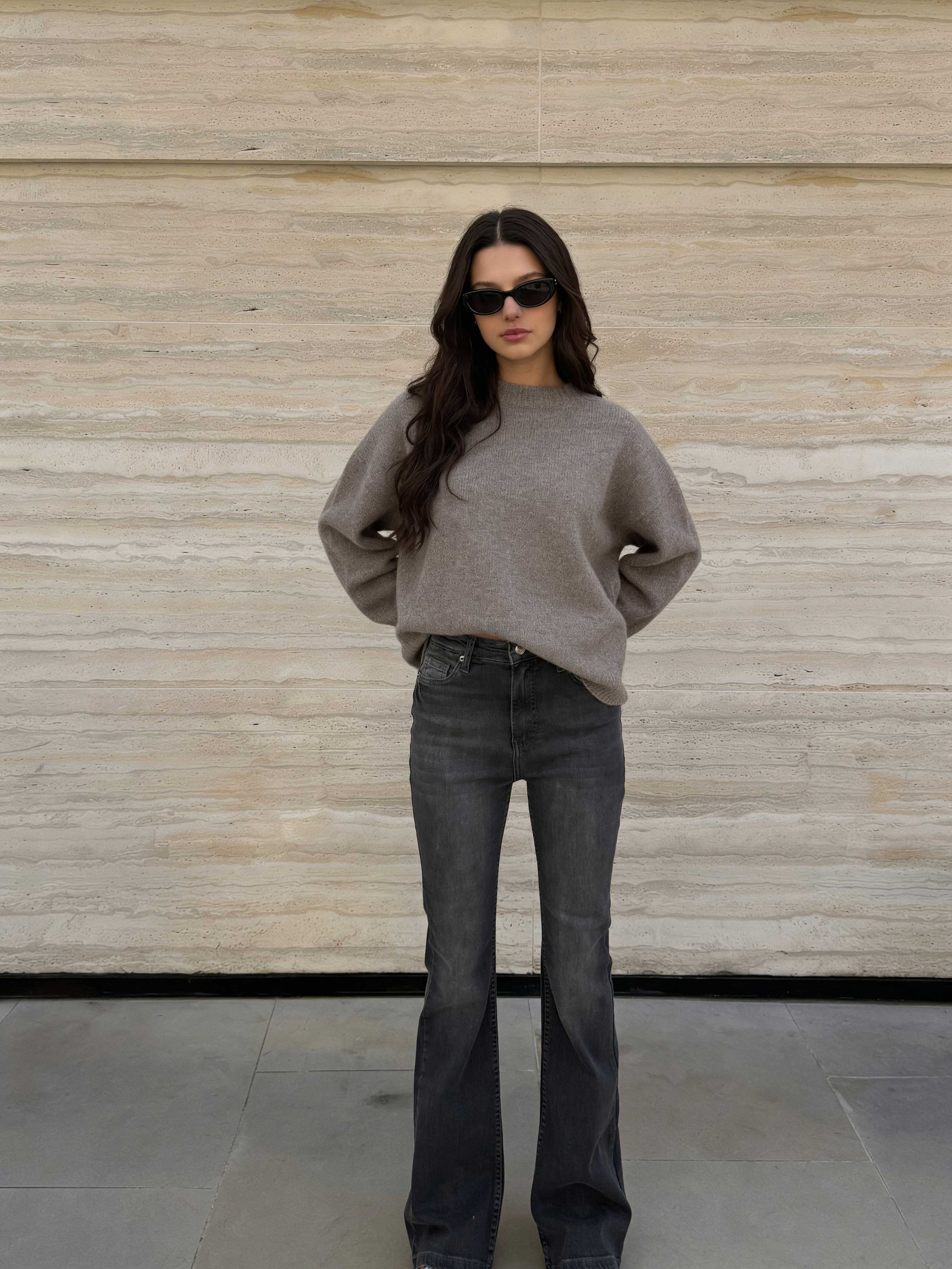 Flare - High-Waist Ash Black Jeans Flare CIZARO - Cizaro Jeans