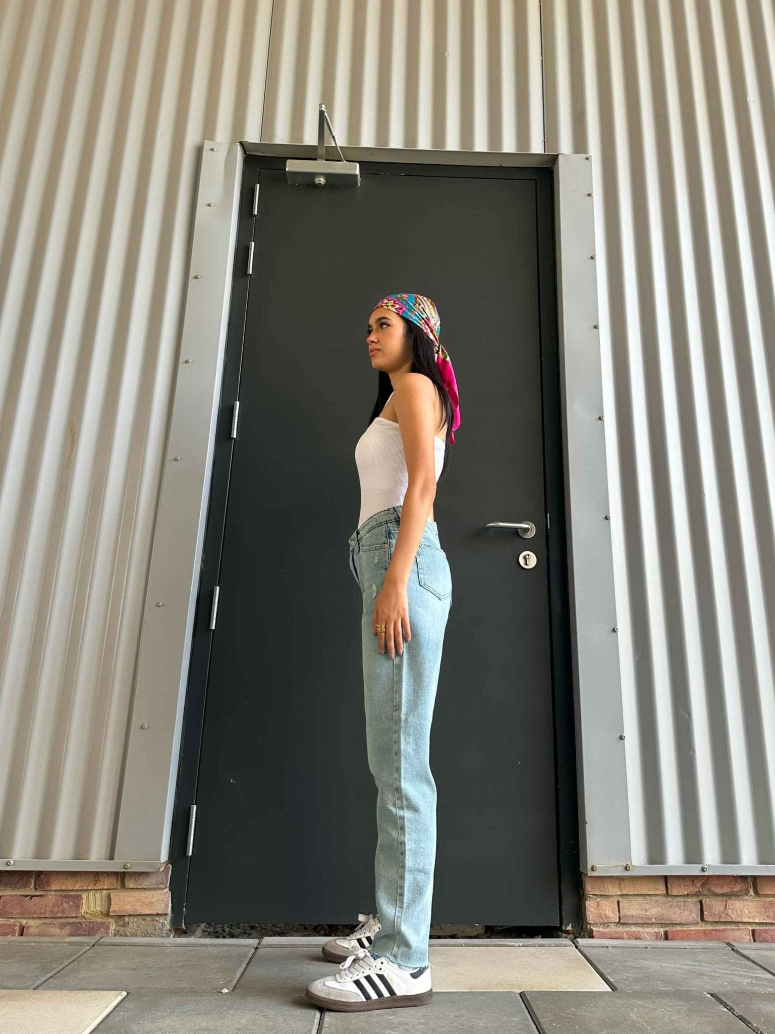 Mom Fit - Light Vintage Green Mom-Fit CIZARO - Cizaro Jeans