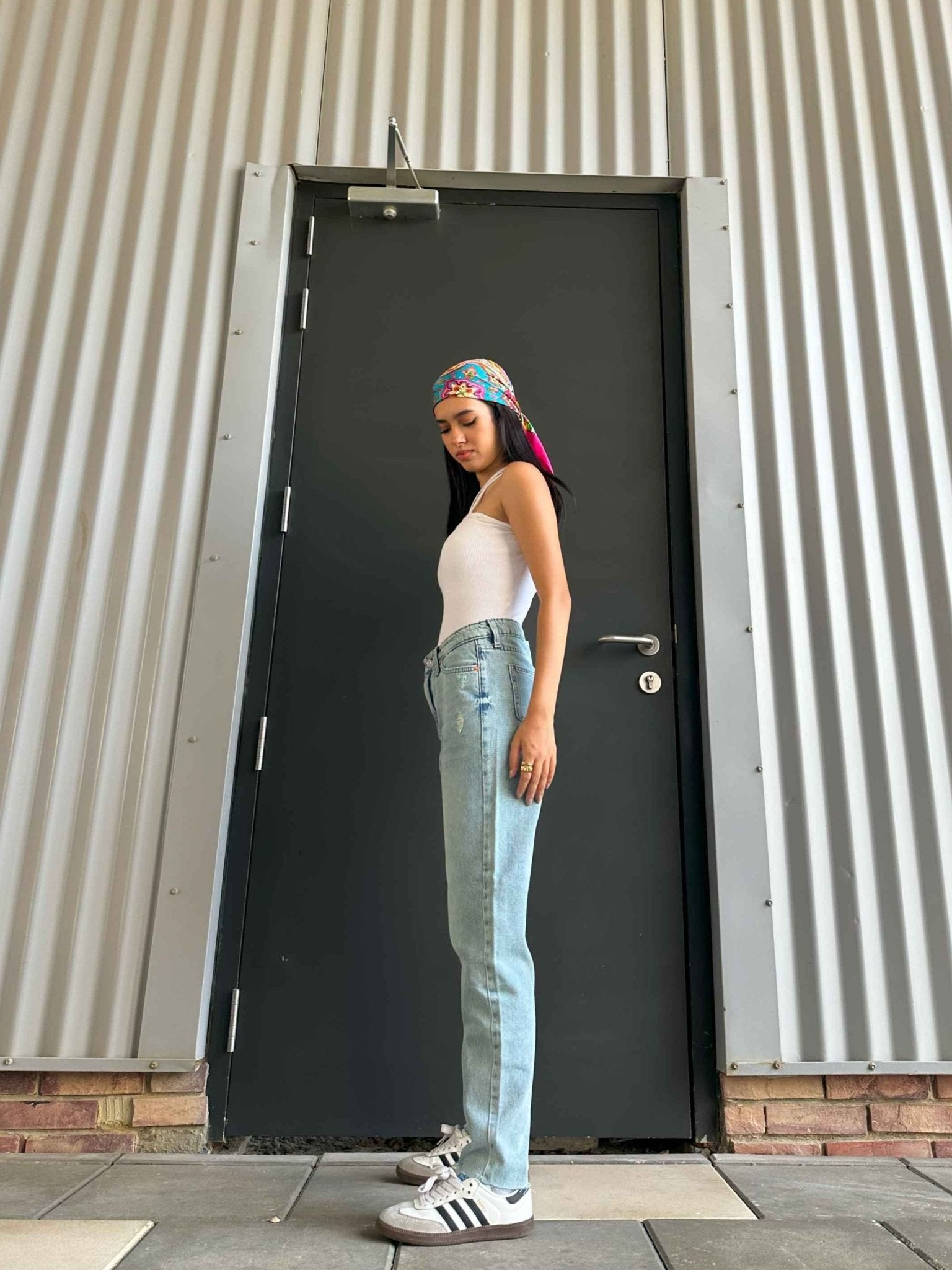 Mom Fit - Light Vintage Green Mom-Fit CIZARO - Cizaro Jeans