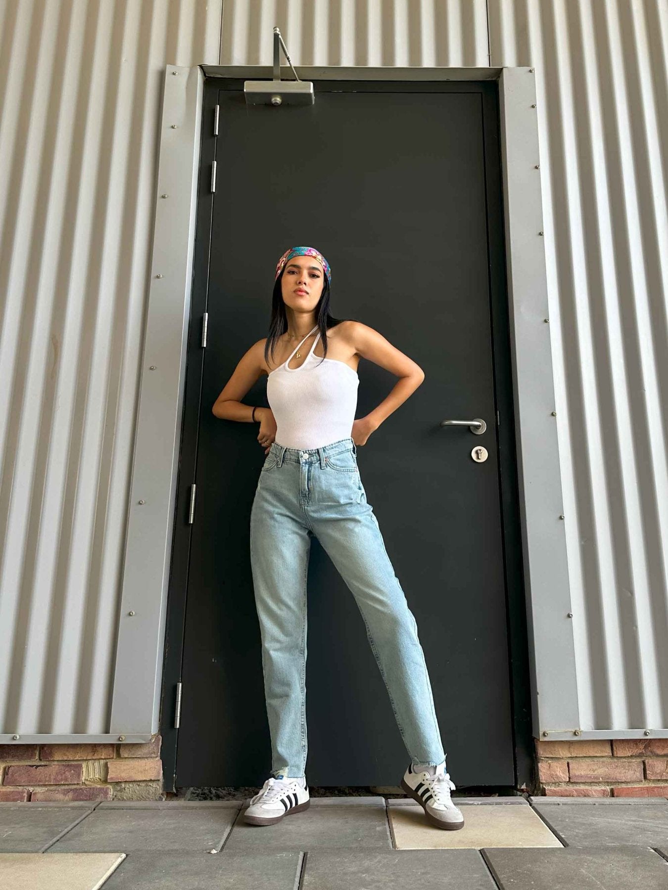 Mom Fit - Light Vintage Green Mom-Fit CIZARO - Cizaro Jeans