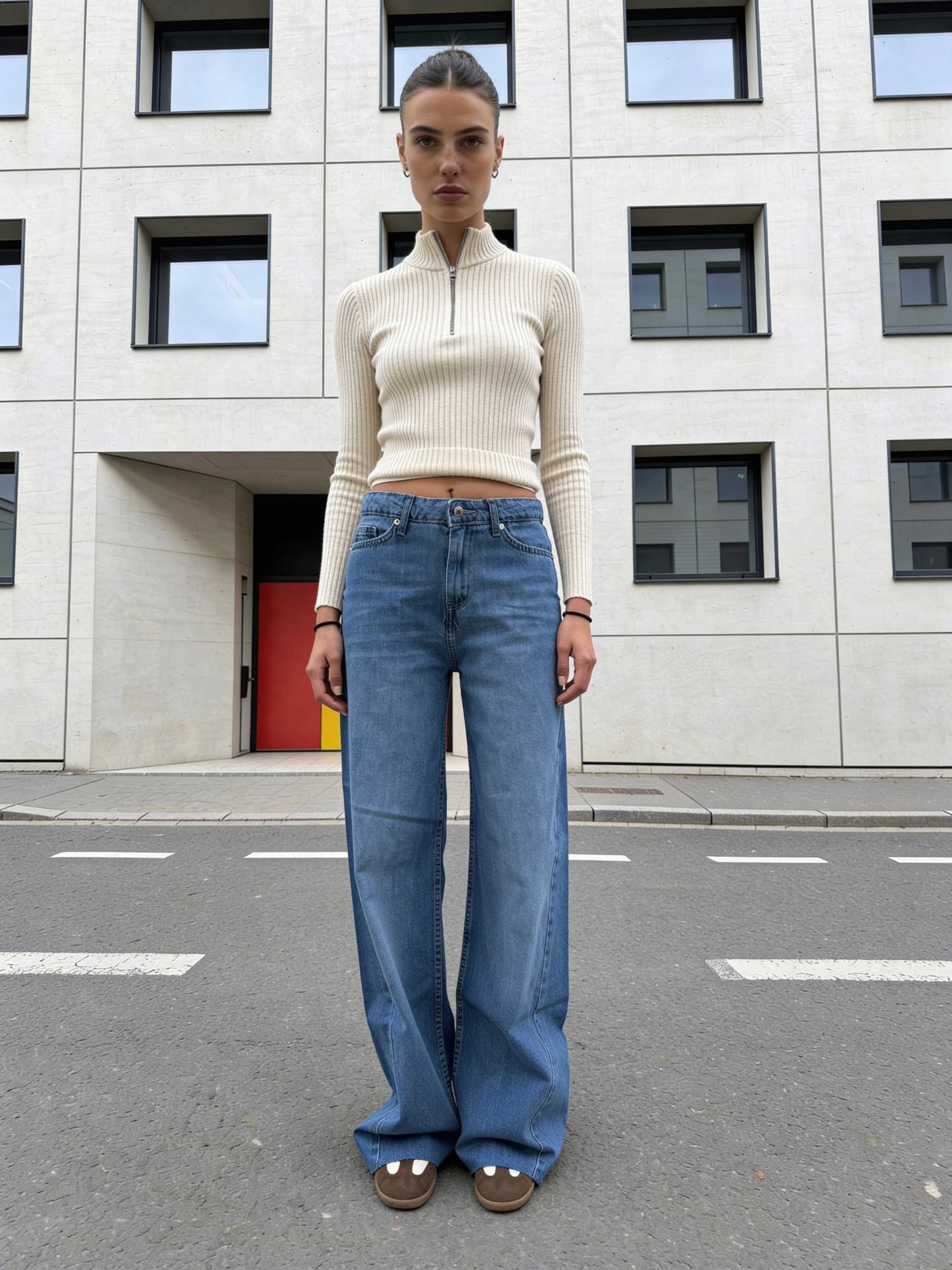 Super Baggy High-Waist – Marine Blue Jeans baggy CIZARO - Cizaro Jeans