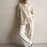 Shirt – Ecru Oversized Linen Effect Shirt