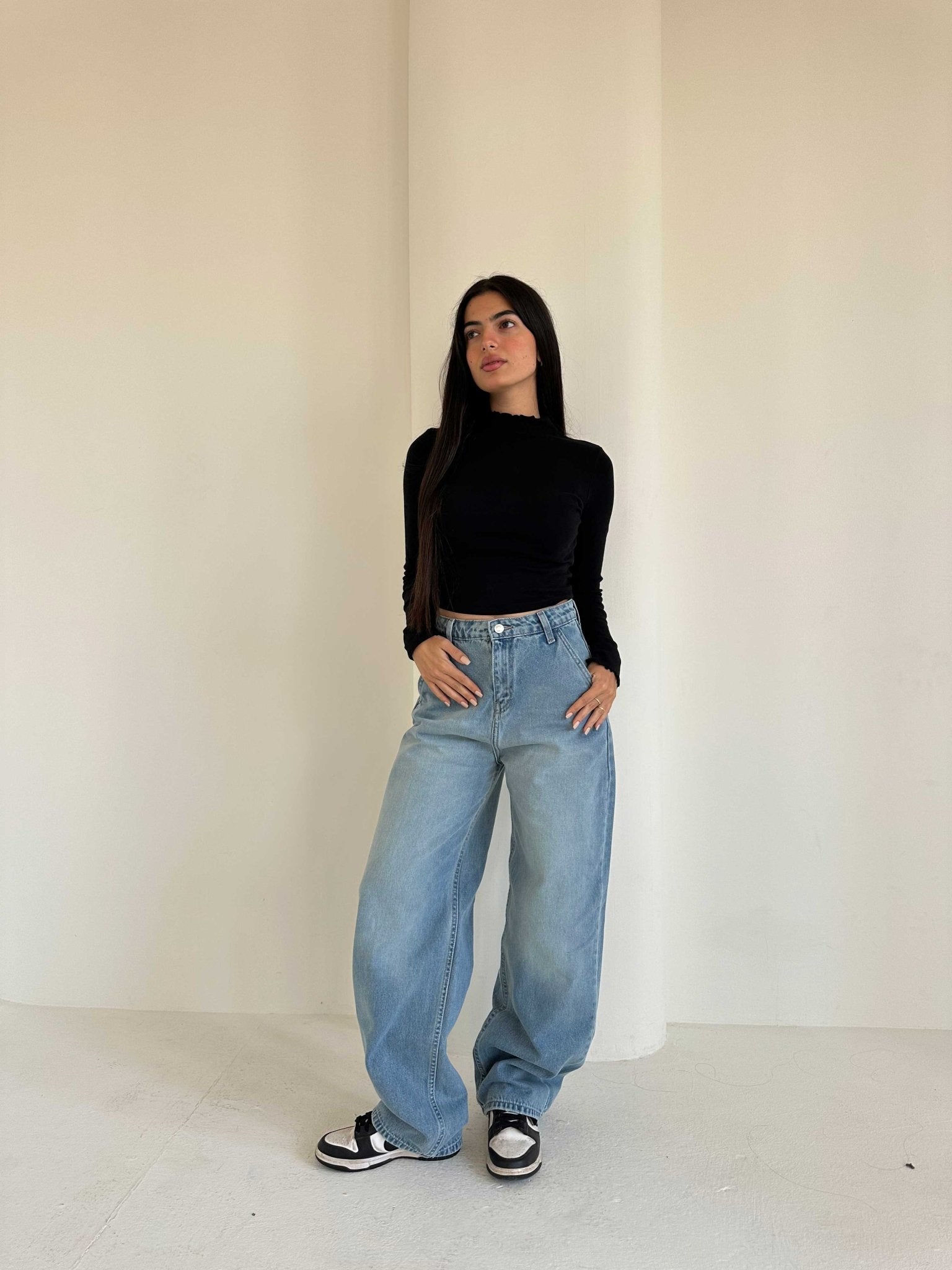 Skater – Mid Rise Light Vintage Blue Jeans skater CIZARO - Cizaro Jeans