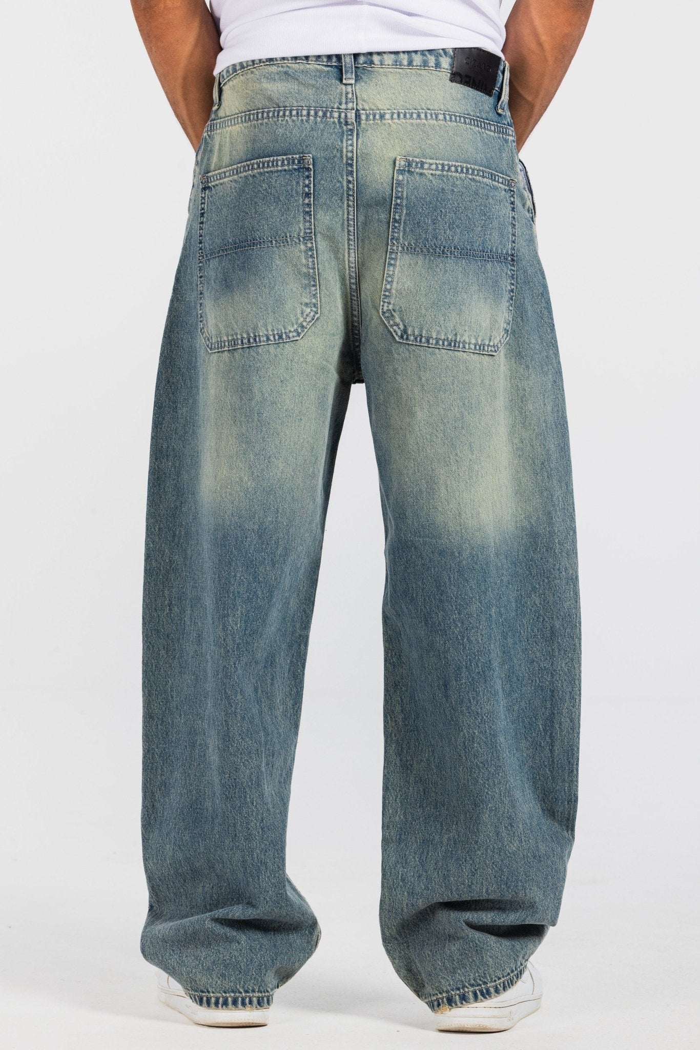 Skater – Faded Vintage Blue Jeans Skater-Man CIZARO - Cizaro Jeans