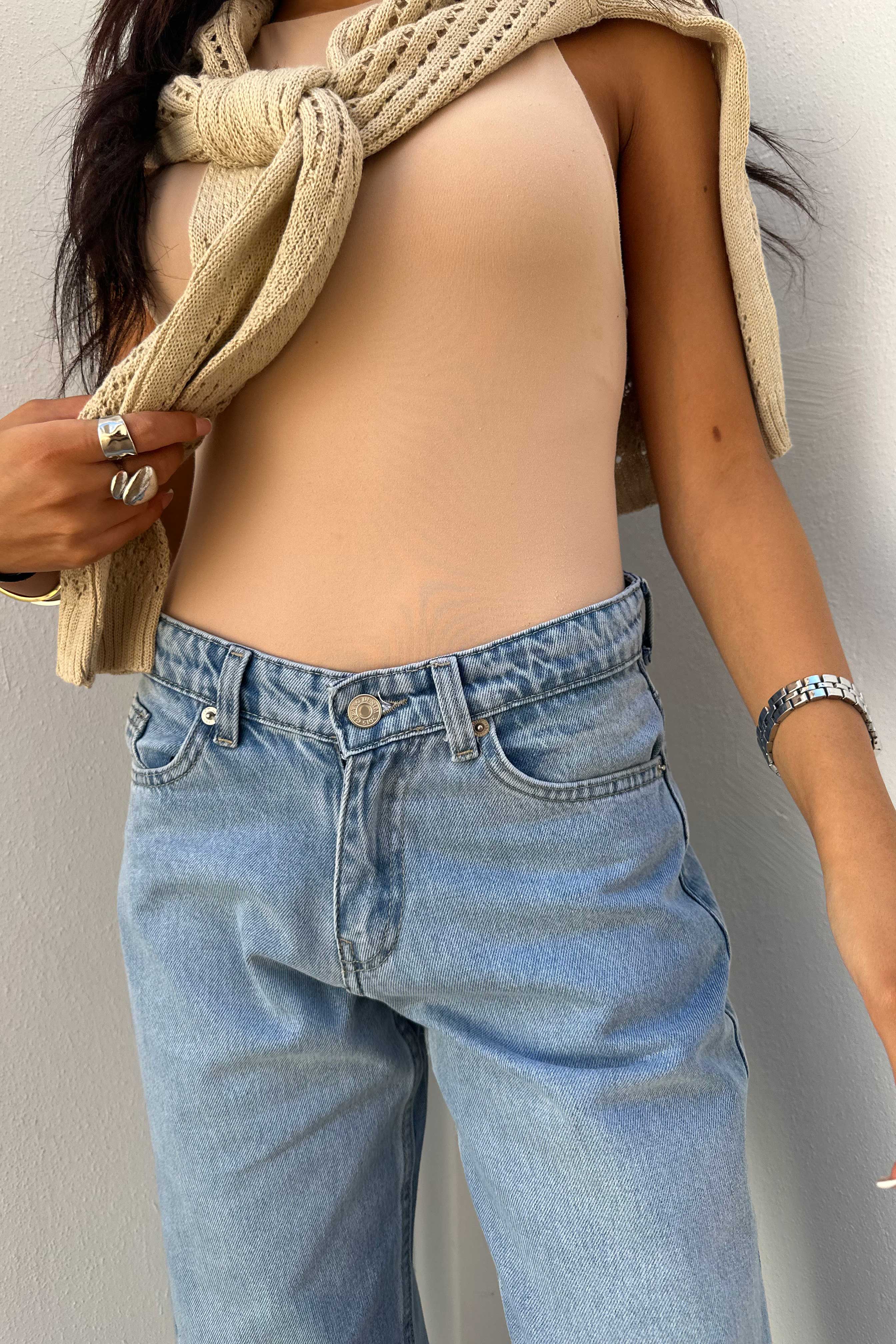 Straight - Low-Waist Bright Blue Jeans