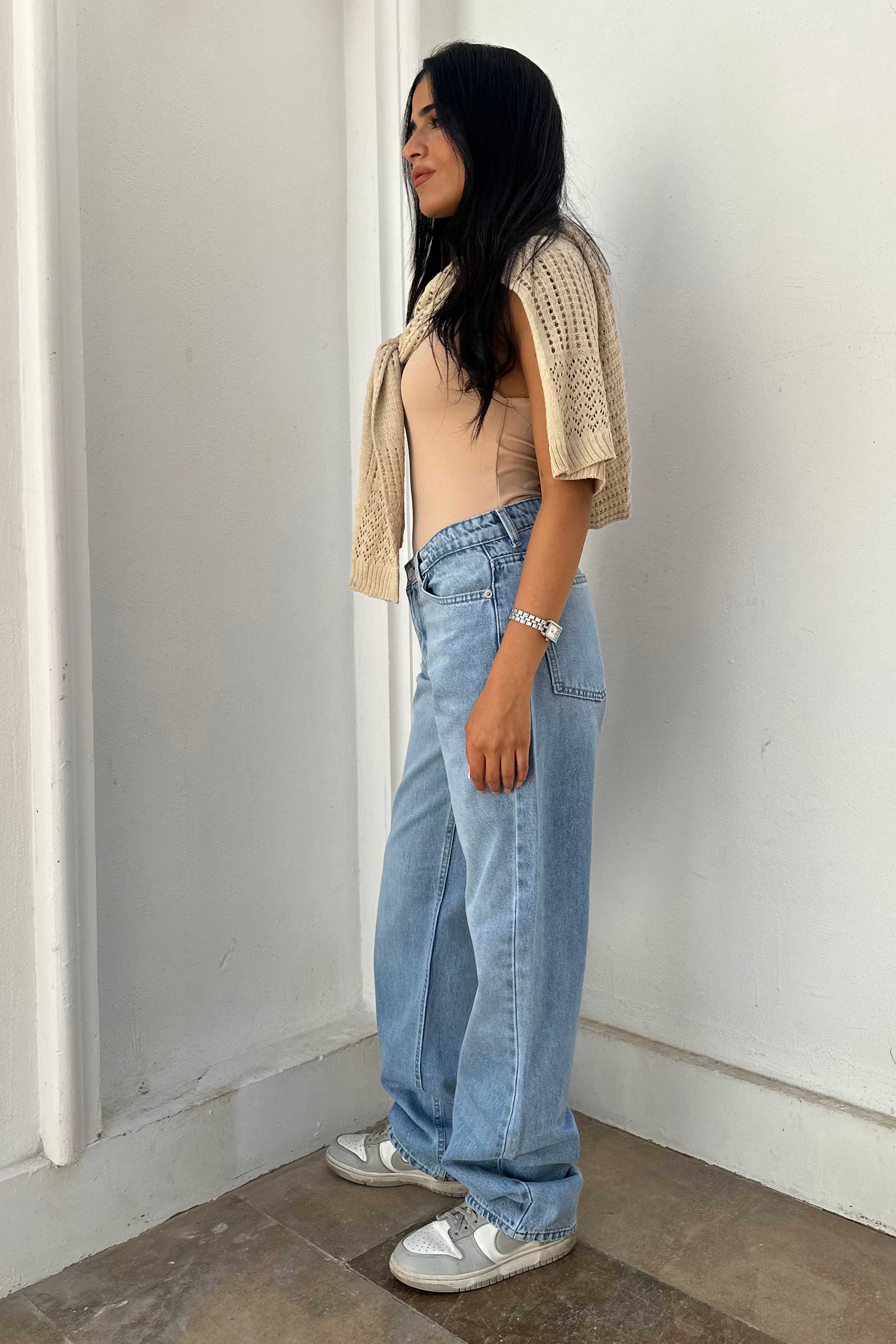 Straight - Low-Waist Bright Blue Jeans