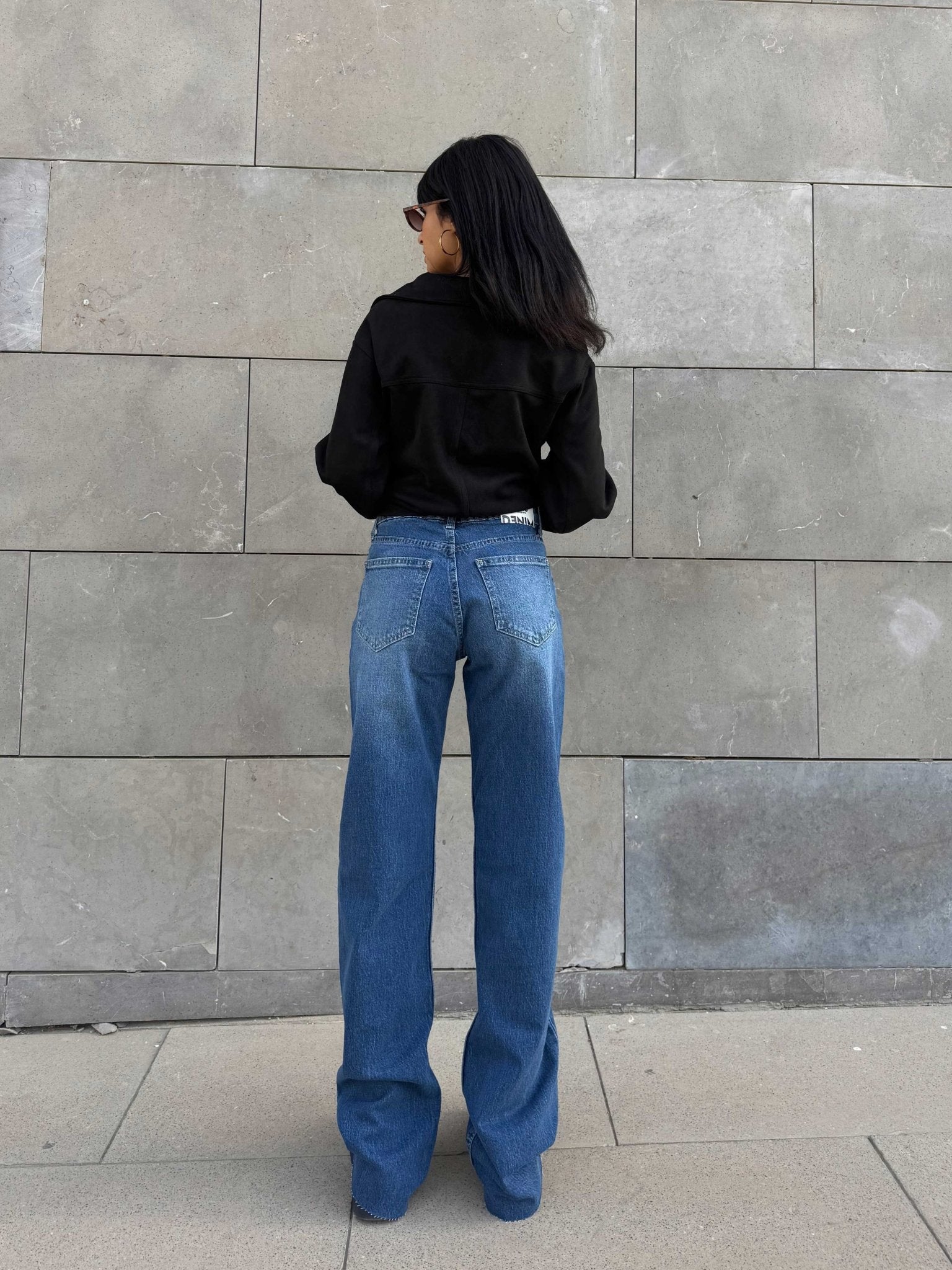 Ultra Comfort | Straight – Mid-Rise Ocean Blue Jeans straight CIZARO - Cizaro Jeans