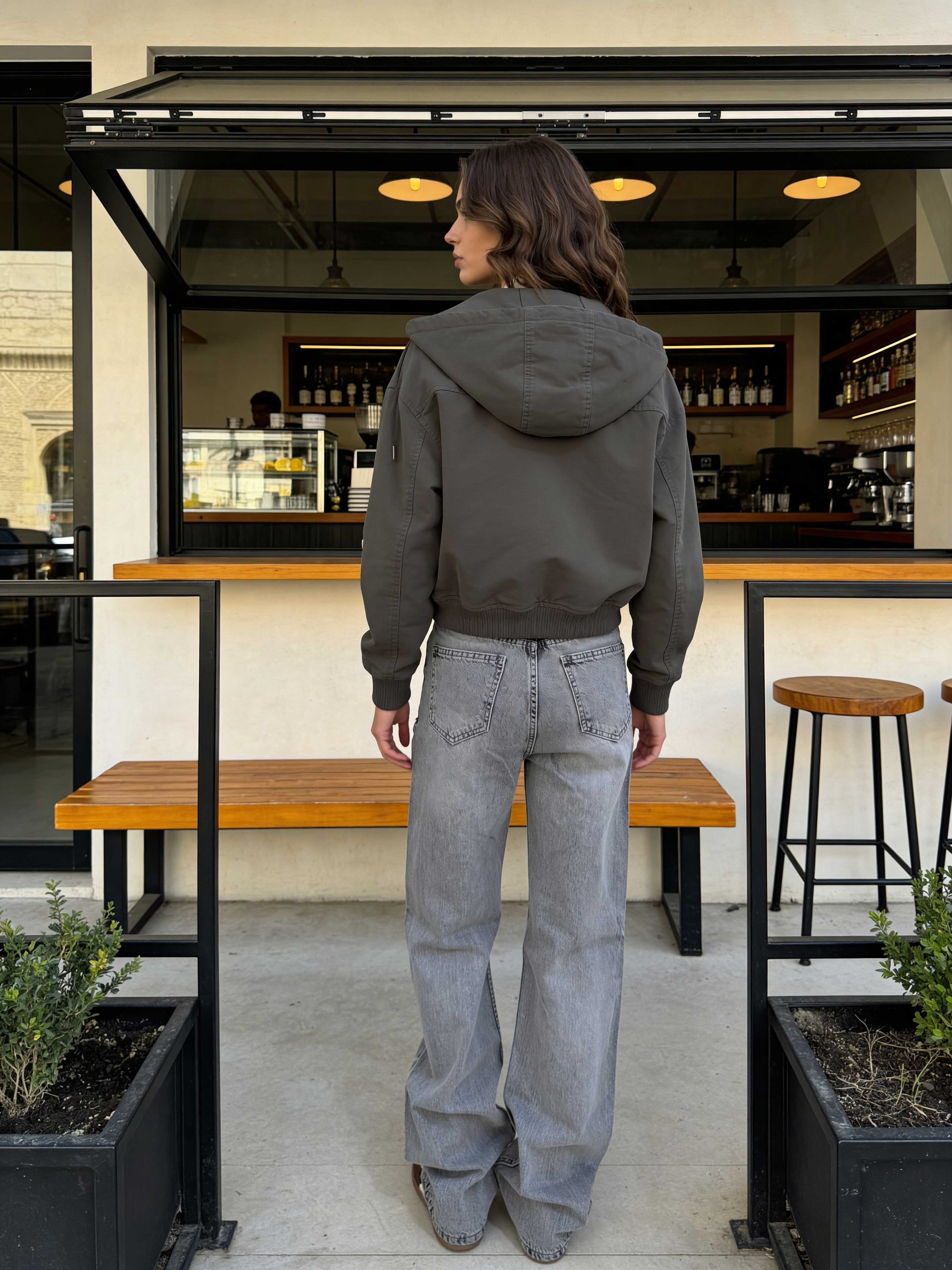 Straight – High-Waist Light Grey Jeans Straight CIZARO - Cizaro Jeans