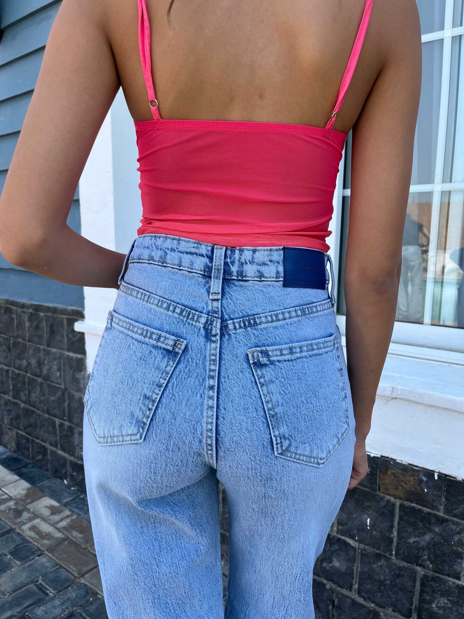 Ultra-Comfort | Straight-Leg - High-Waist Light Wash Blue Jeans Straight CIZARO - Cizaro Jeans