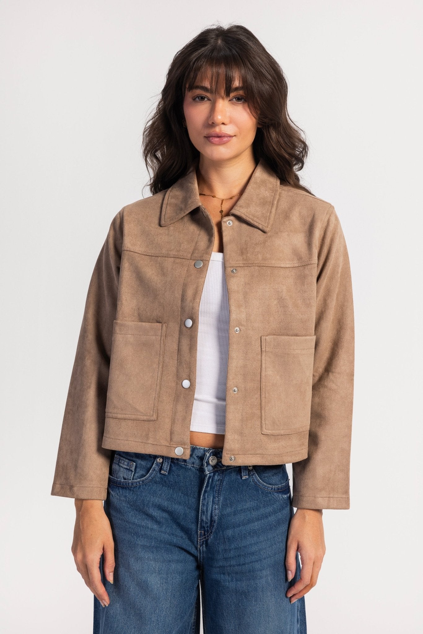 Suede Jacket – Sand jacket CIZARO - Cizaro Jeans