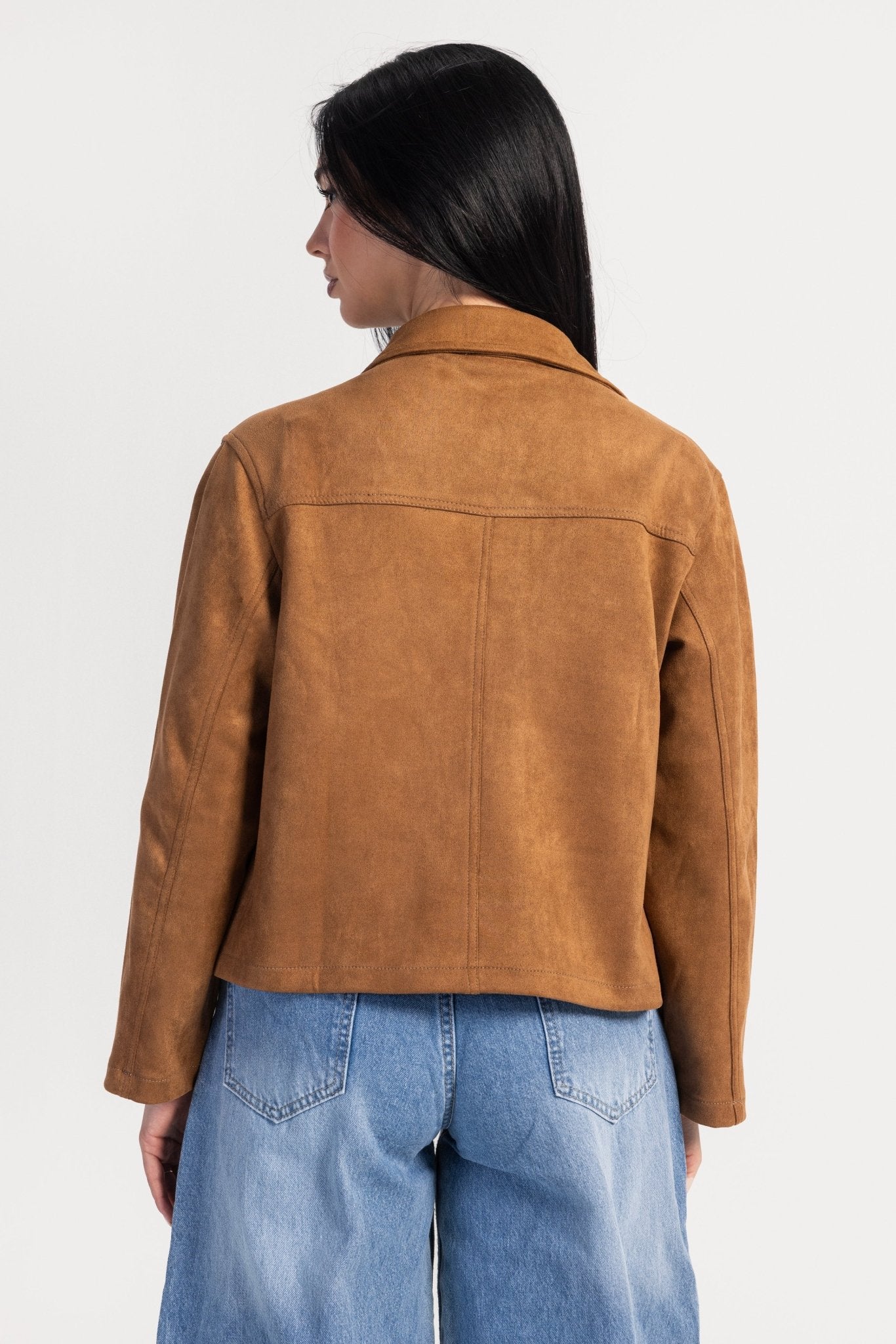 Suede Jacket – Honey Brown jacket CIZARO - Cizaro Jeans