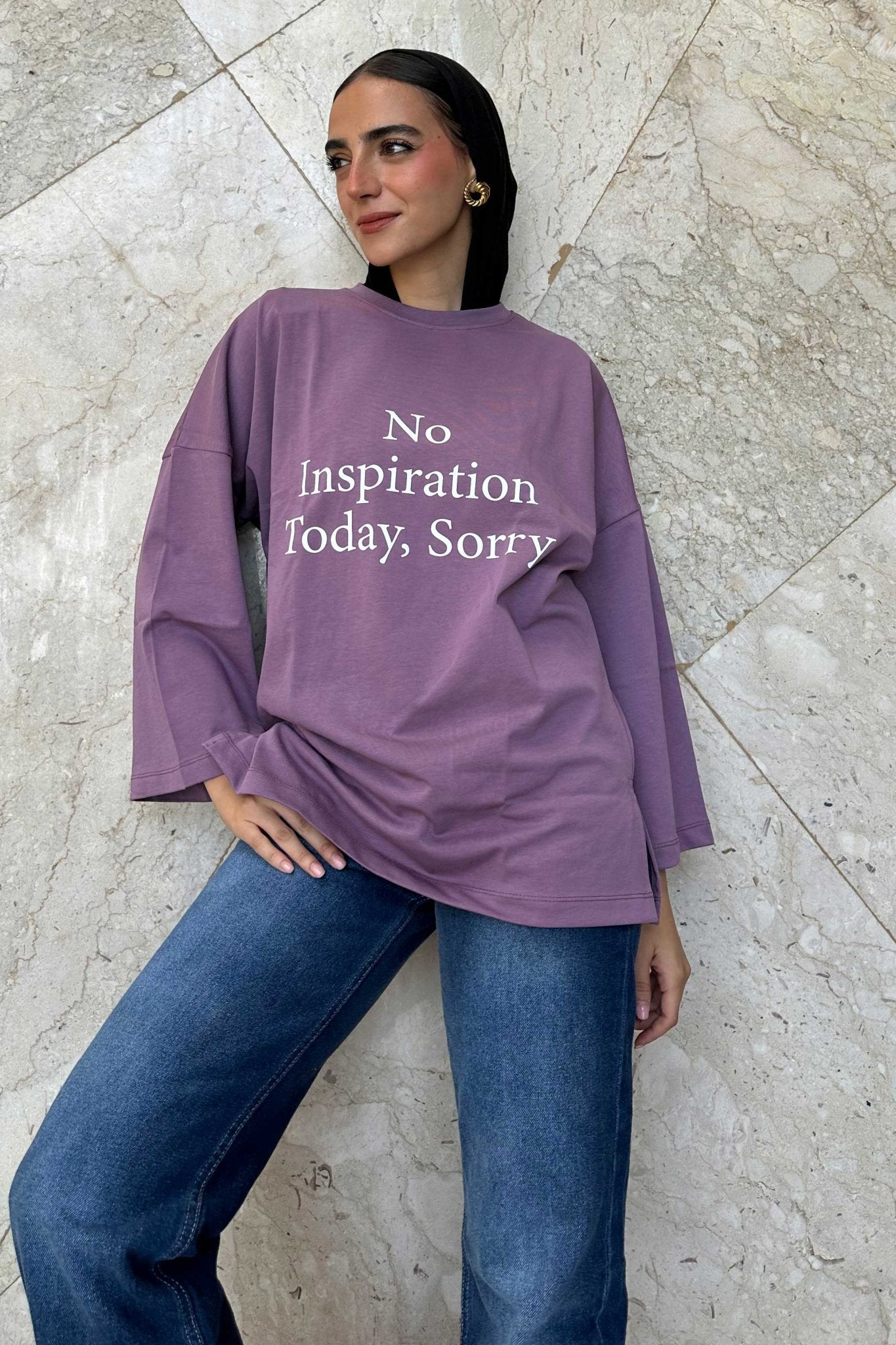 Oversized Purple Graphic T-Shirt T-Shirt CIZNEW - Cizaro Jeans