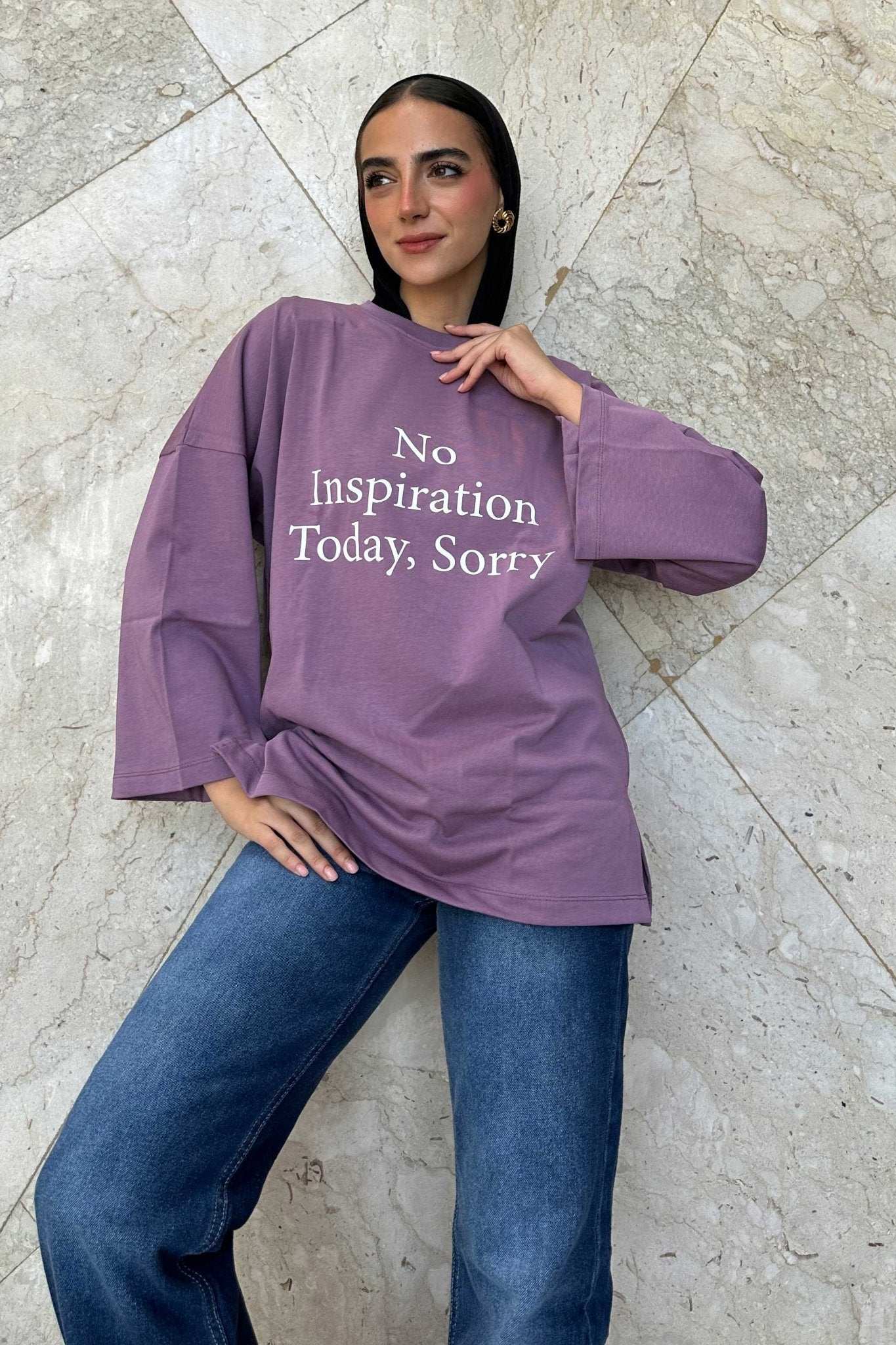 Oversized Purple Graphic T-Shirt T-Shirt CIZNEW - Cizaro Jeans