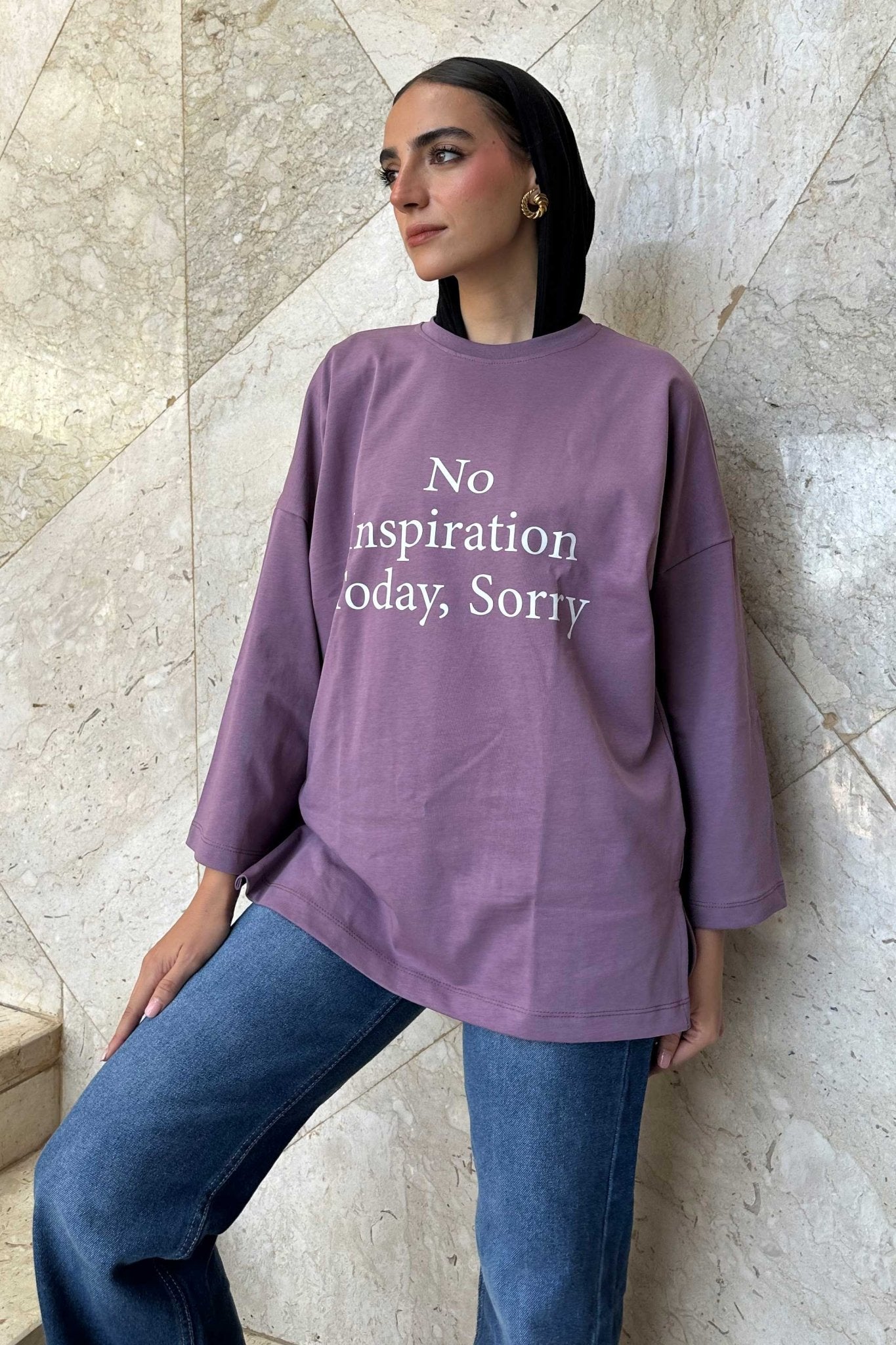 Oversized Purple Graphic T-Shirt T-Shirt CIZNEW - Cizaro Jeans
