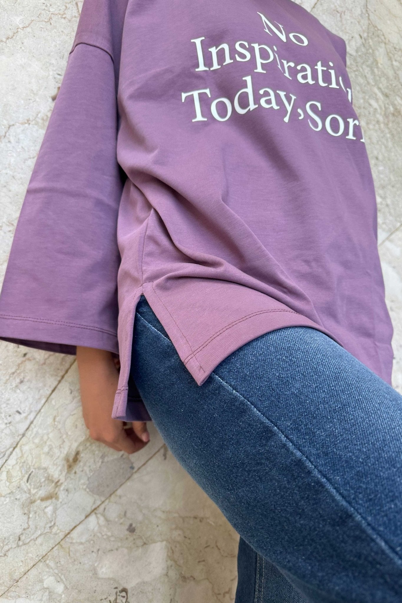 Oversized Purple Graphic T-Shirt T-Shirt CIZNEW - Cizaro Jeans