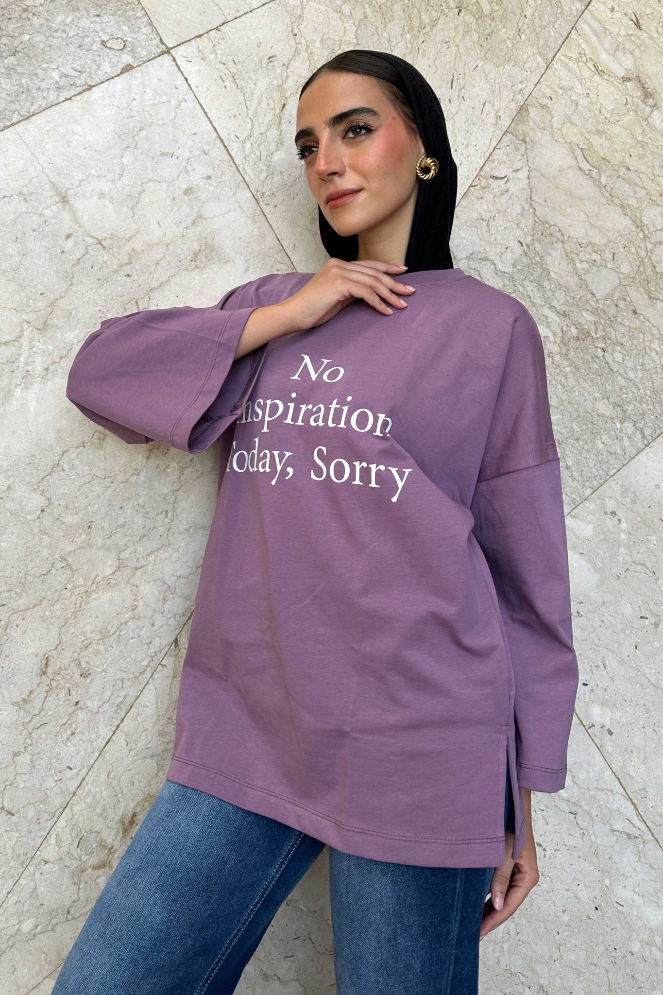 Oversized Purple Graphic T-Shirt T-Shirt CIZNEW - Cizaro Jeans