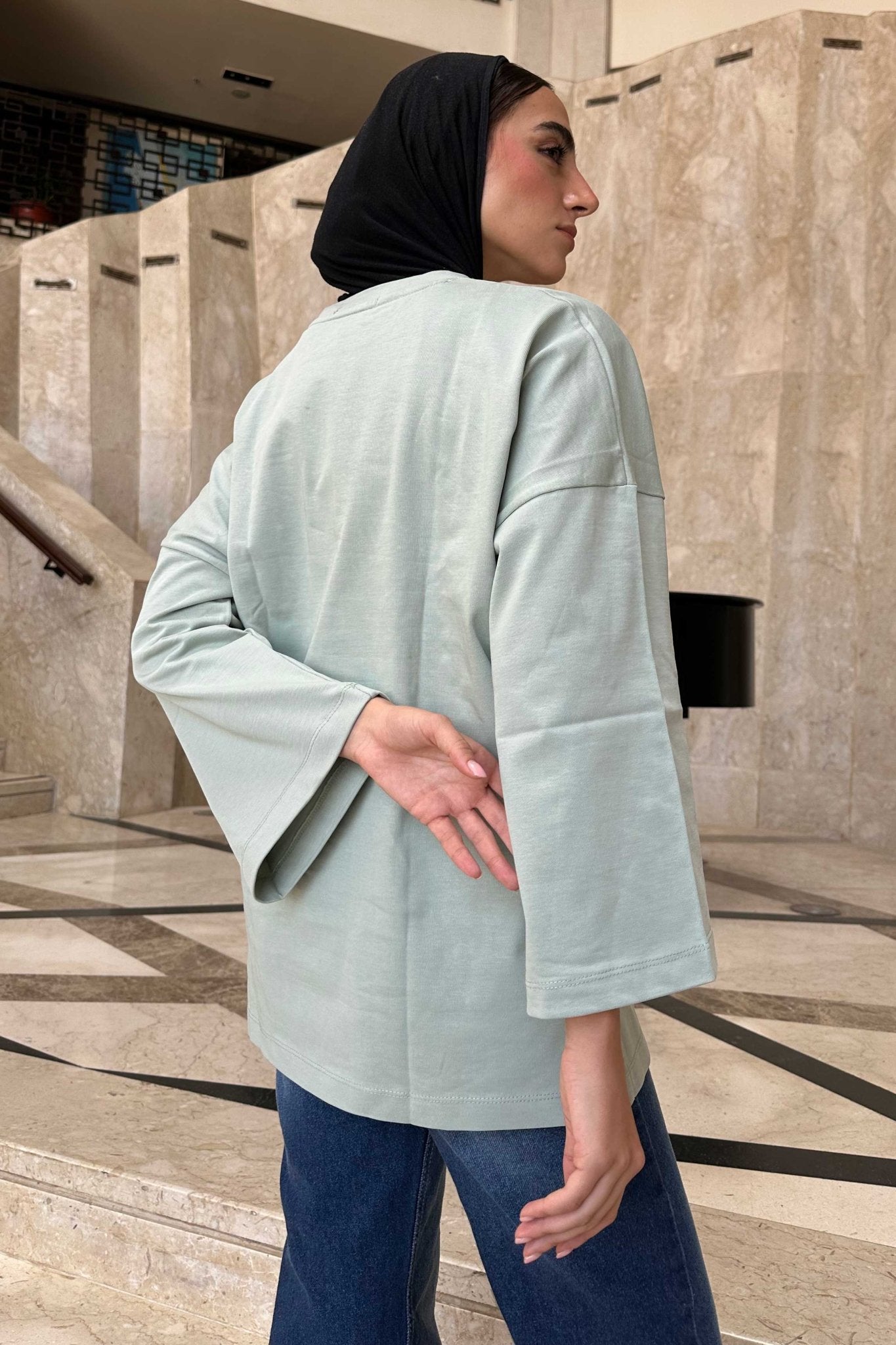 Oversized Mint Green Graphic T-Shirt T-Shirt CIZNEW - Cizaro Jeans
