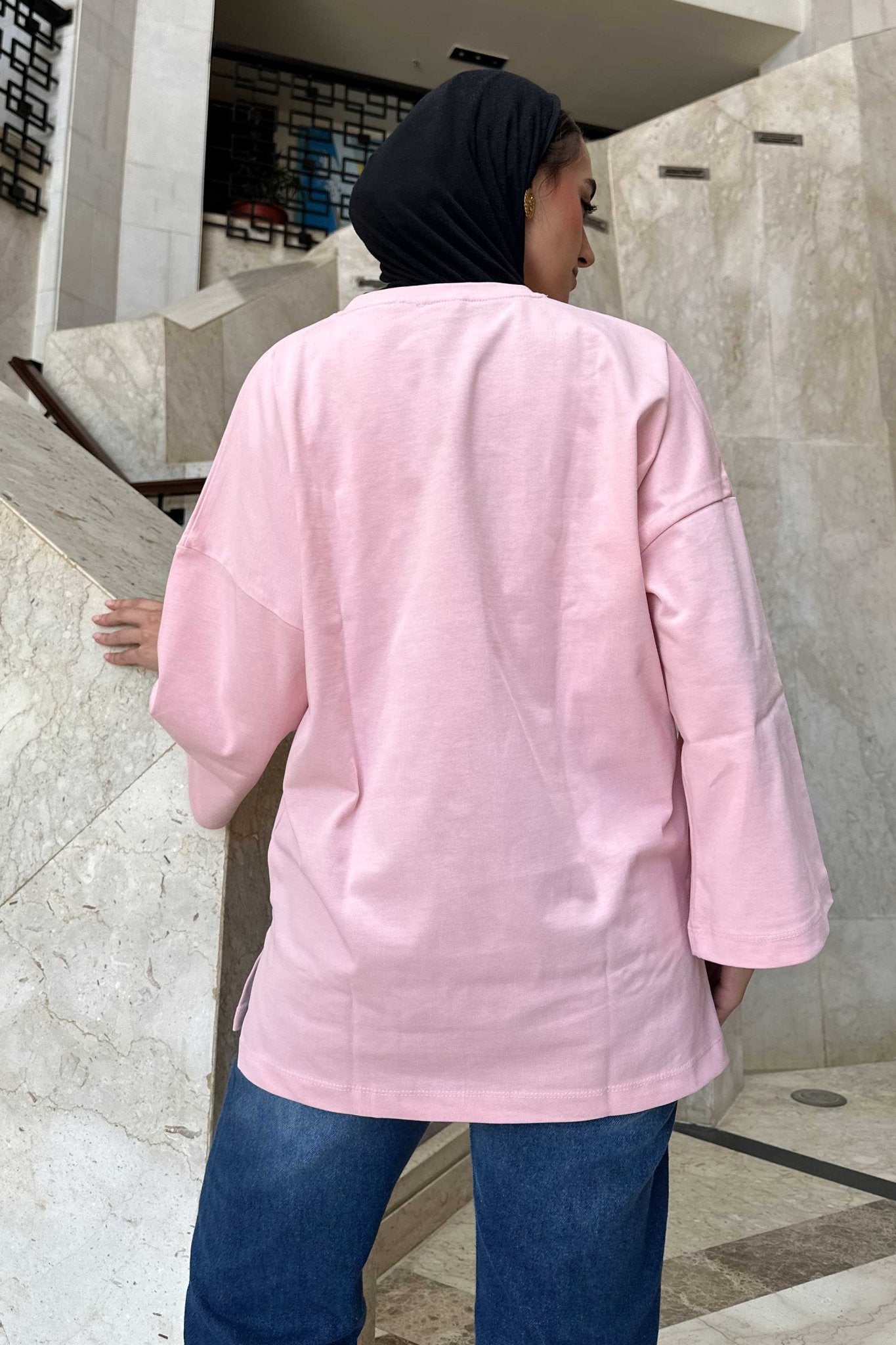 Oversized Pink Graphic T-Shirt T-Shirt CIZNEW - Cizaro Jeans