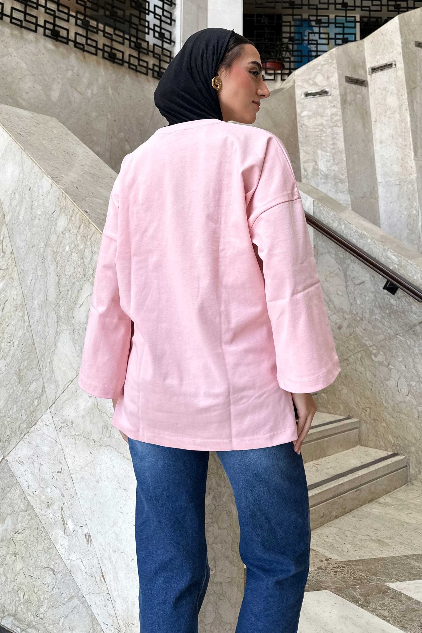 Oversized Pink Graphic T-Shirt T-Shirt CIZNEW - Cizaro Jeans