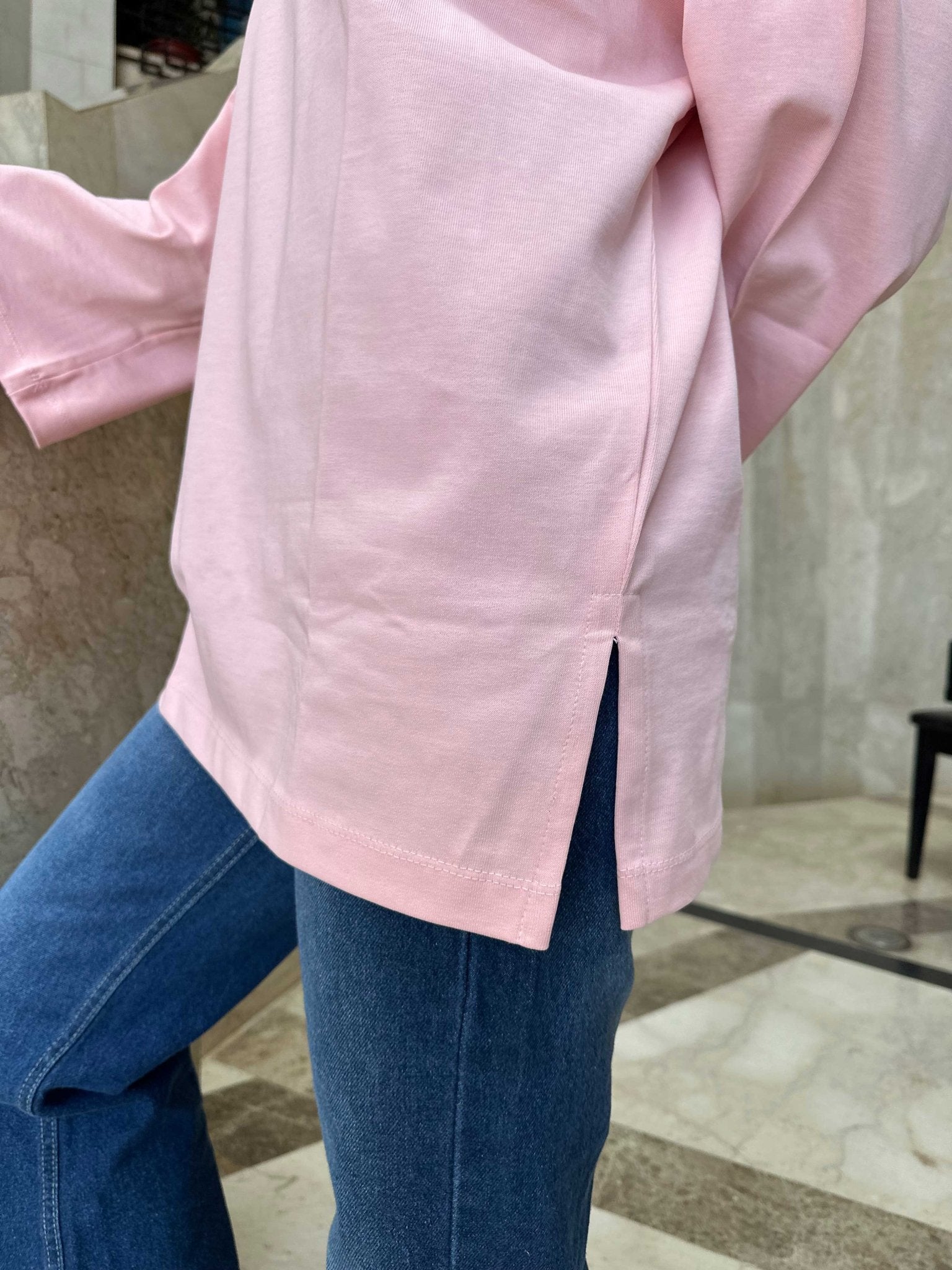 Oversized Pink Graphic T-Shirt T-Shirt CIZNEW - Cizaro Jeans