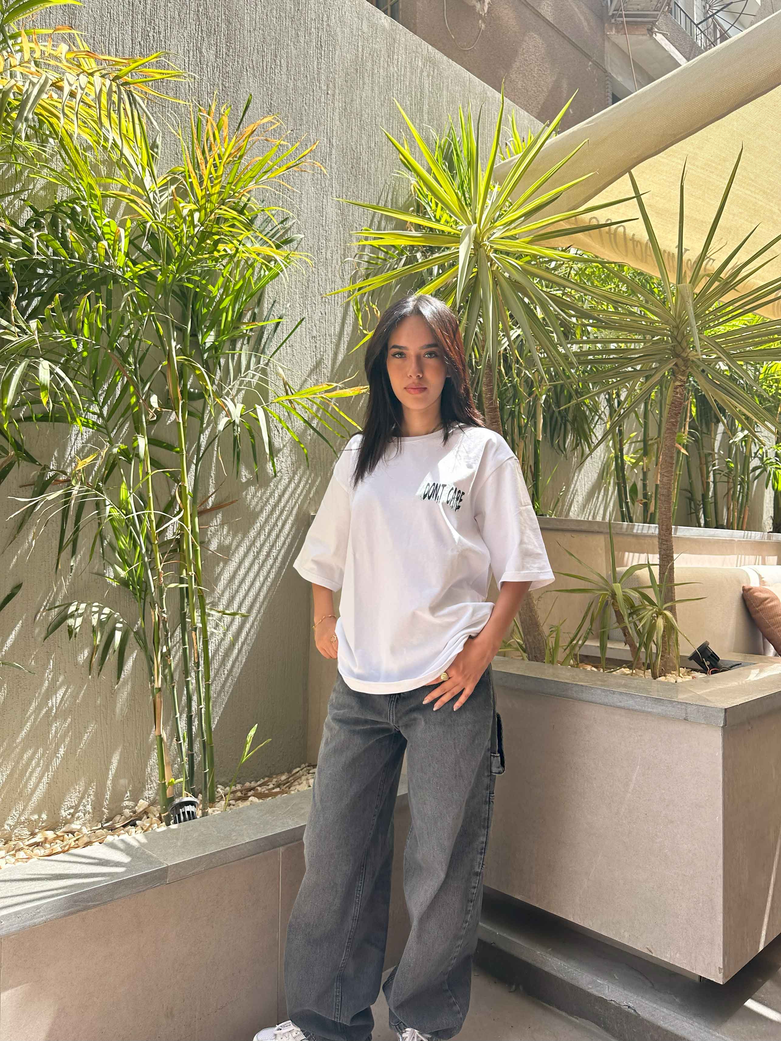 T-Shirt - White Oversized. T-Shirt CIZARO - Cizaro Jeans
