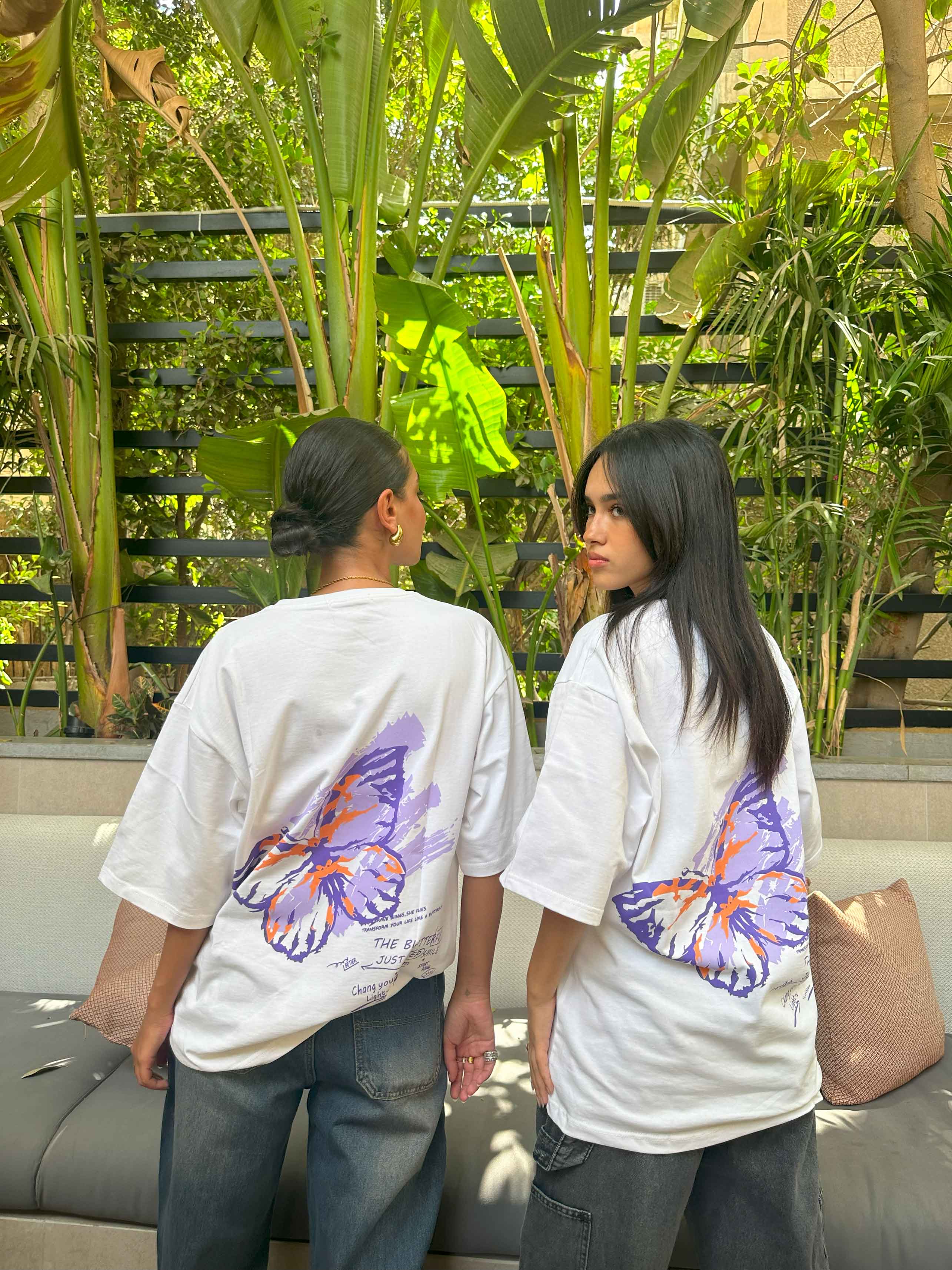 White Oversized Tee. New Line CIZARO - Cizaro Jeans