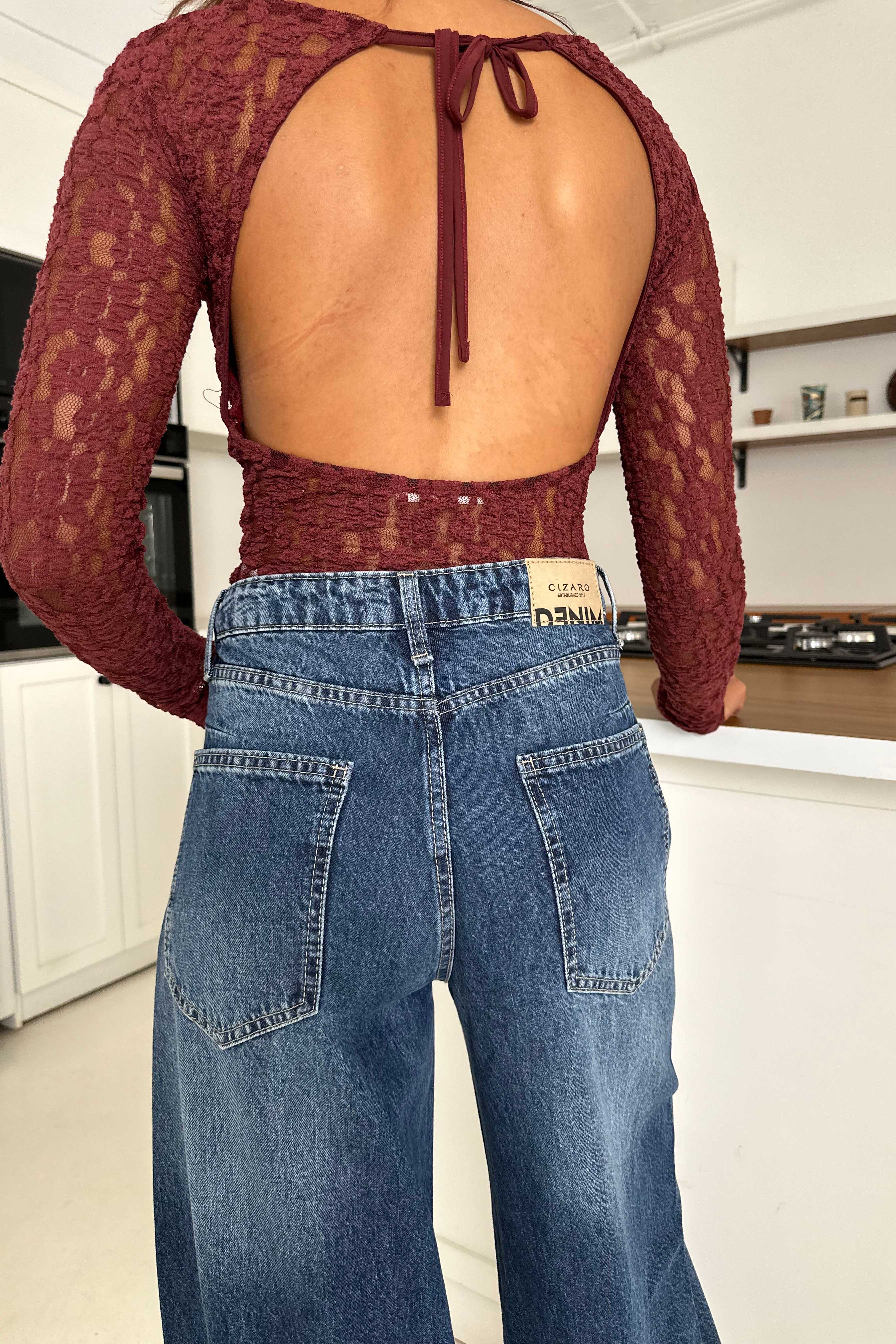 Extreme Wide Leg - High Waist Ocean Blue Jeans